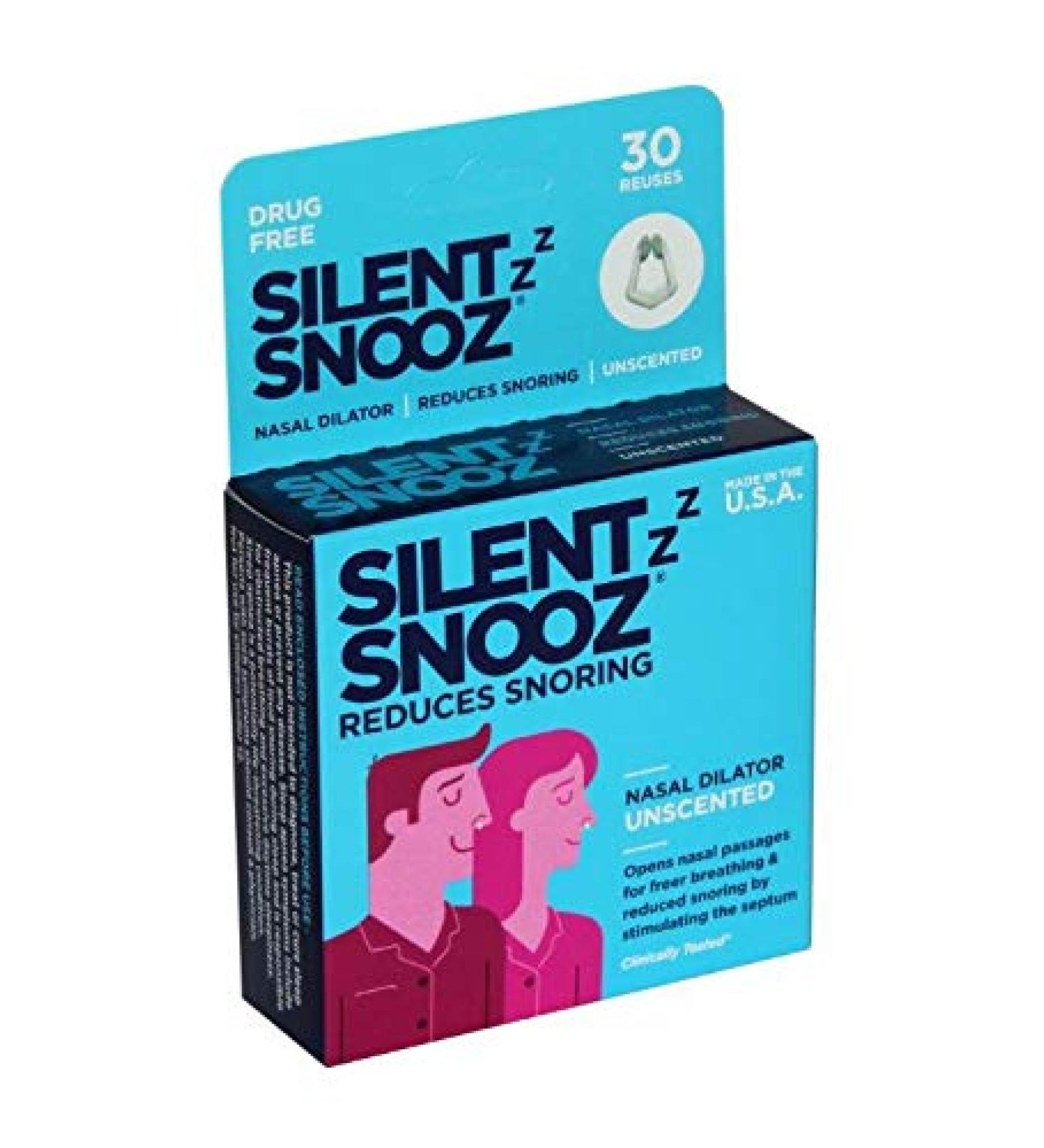 Silent SNOOZ Nasal Dilator Anti Snore Device - Reusable Nose Vent for Snoring Relief - Buy Online on GoSupps.com