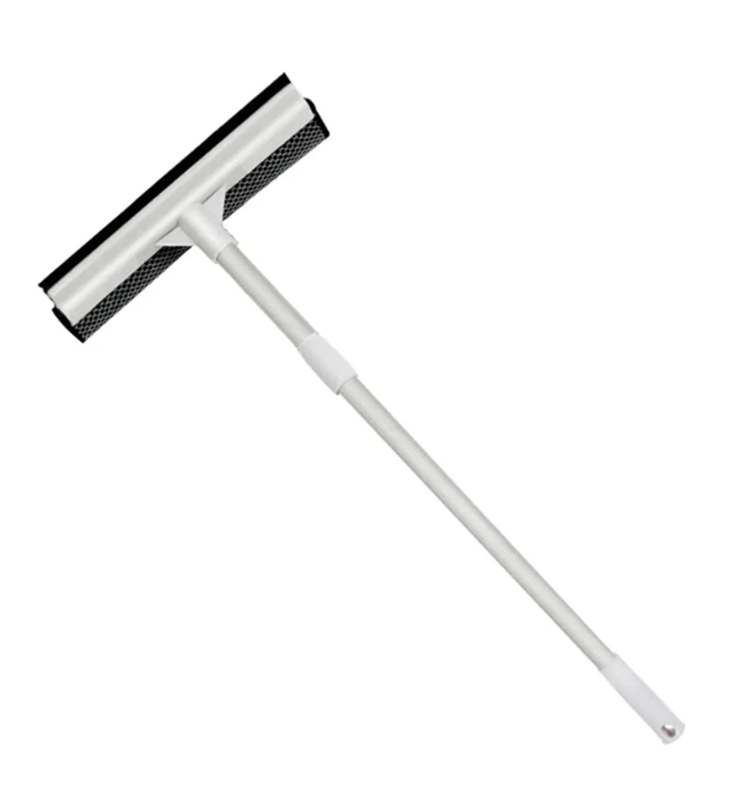 Glass Wiper Window Cleaning Brush Bathroom Mirror Car Cleaning Tool Sliding Door Shower Glass Door Adjustable Long Handle White - Buy Online on GoSupps.com