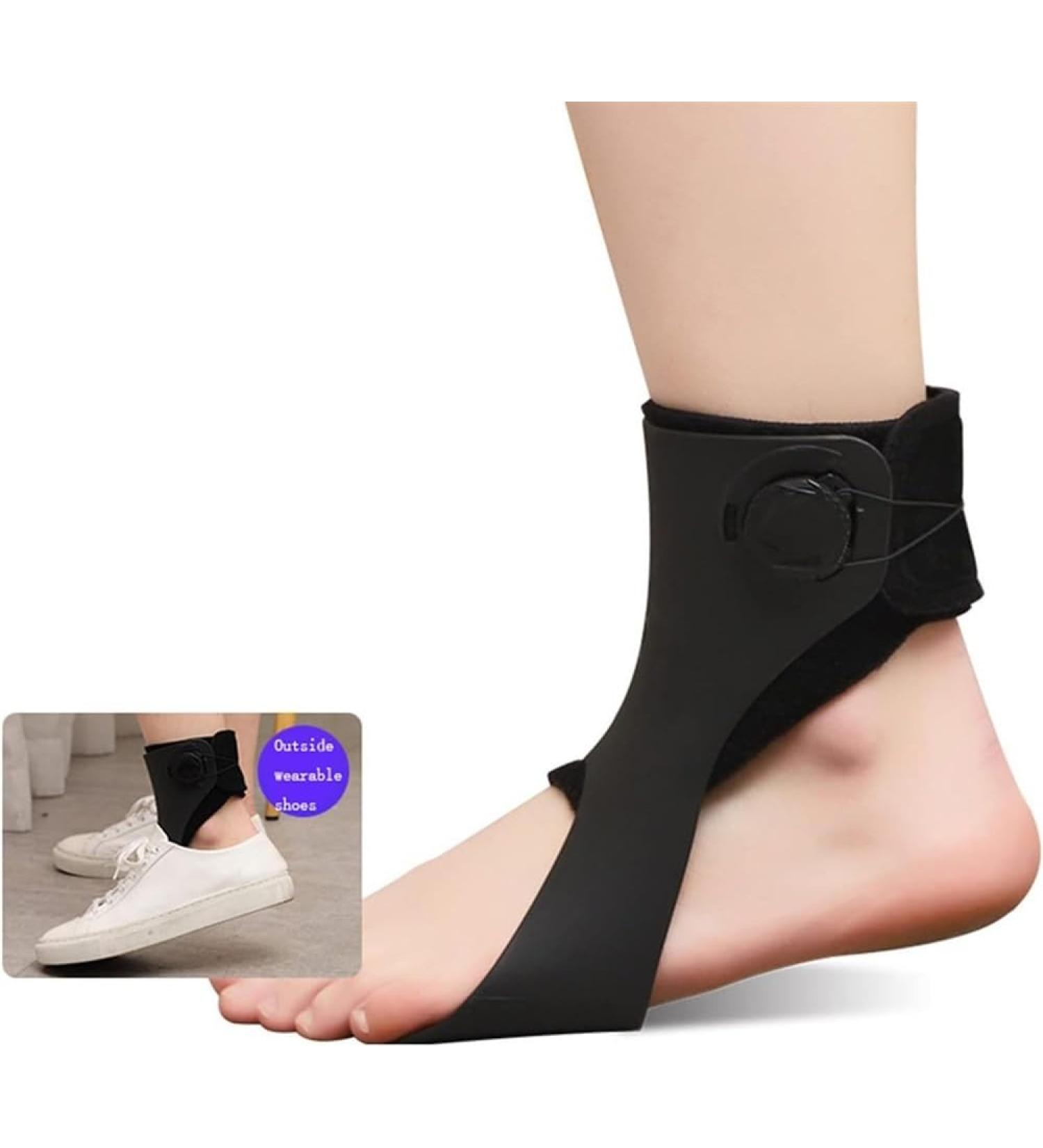 Adjustable Ankle Orthosis Splint Support for Foot Drop & Nerve Injury - Medium Left | Plantar Fasciitis Rehabilitation - Buy Online on GoSupps.com