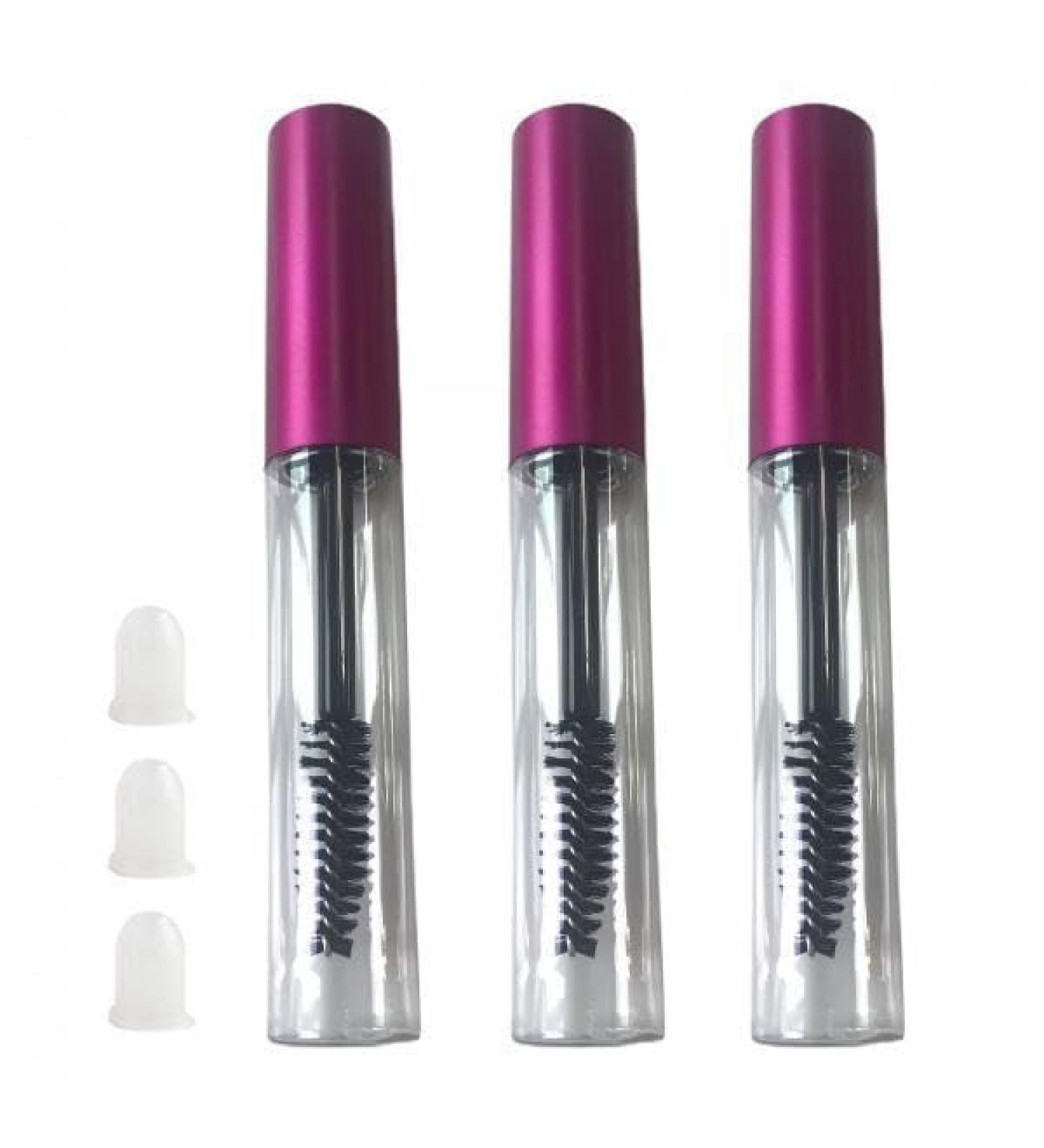 Fenteer 5x3x PETG 10ml Empty Mascara Tube - DIY Makeup Eyelash Brush Bottle in Rose | International Shipping Available - Buy Online on GoSupps.com