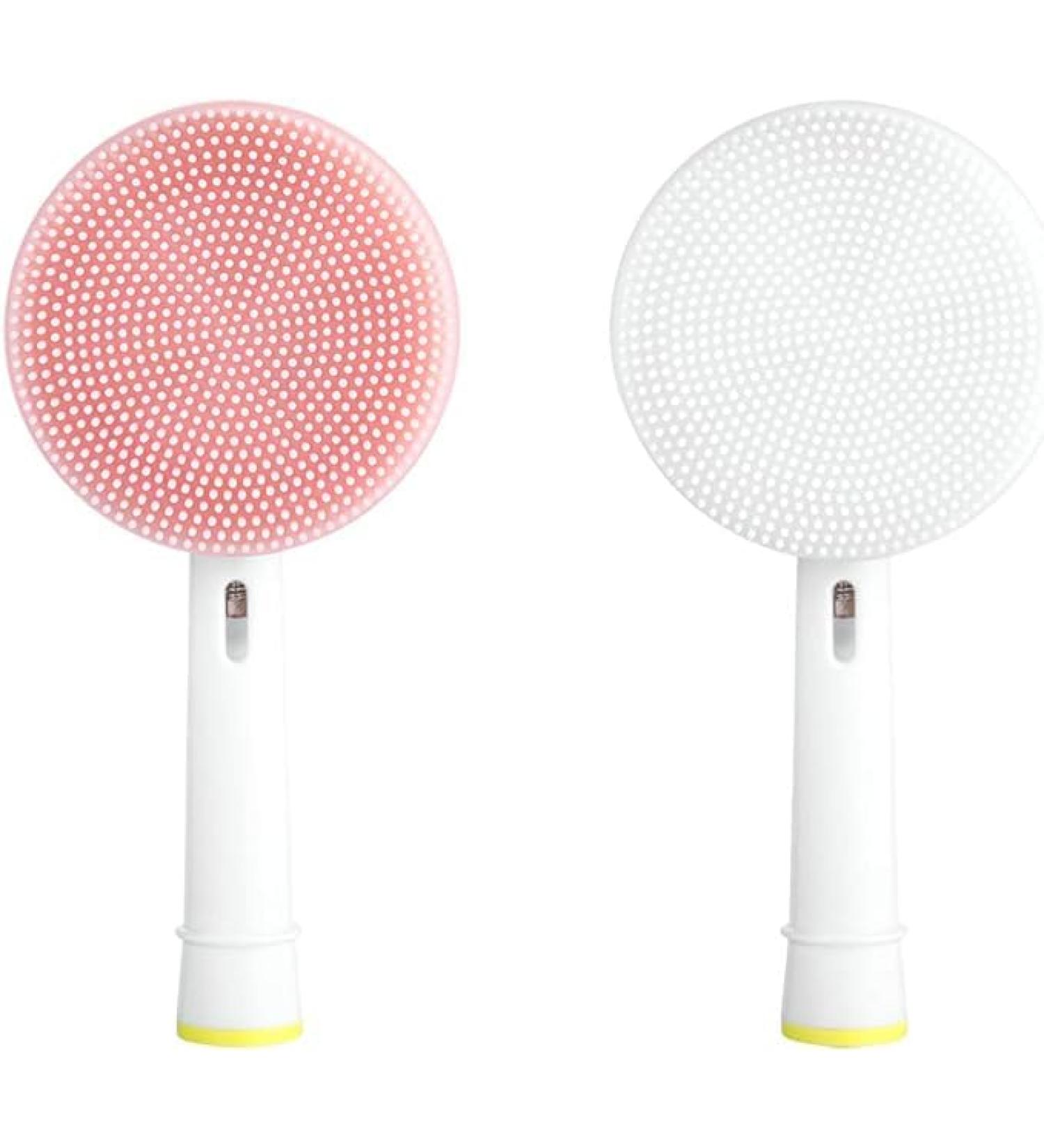 Facial Cleansing Brush Replacement Head Compatible with Oral B Braun Electric Toothbrush Bases-2 Waterproof Silicone Face Spin Brushes for Cleansing Exfoliating Deep Cleaning & Massaging - Buy Online on GoSupps.com
