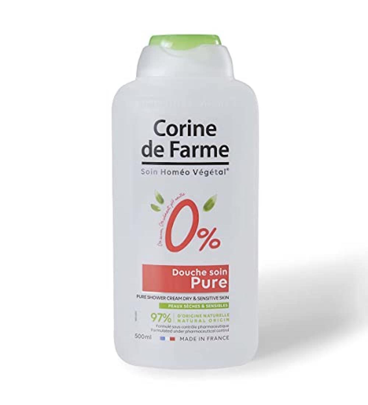 Corine de Farme Shower Care 0% - Dry & Sensitive Skin Neutral - Soap Free - No Dyes - Gently Cleanses - Does Not Dry Skin - Suitable Composition - Buy Online on GoSupps.com