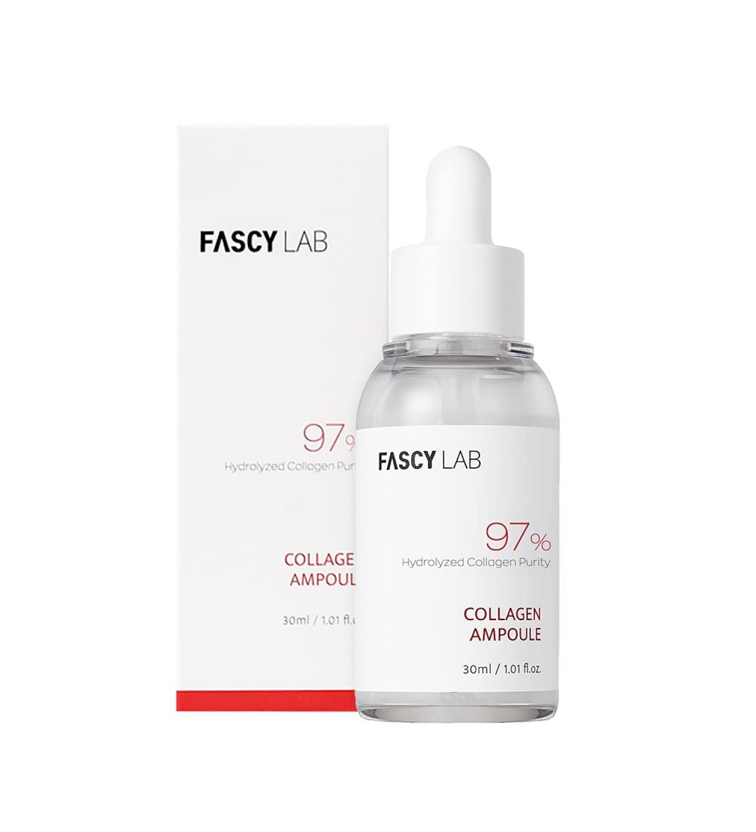 Fascy Lab Collagen Serum Ampoule - Anti-Wrinkle & Anti-Aging Face Serum with Hydrolyzed Collagen & Niacinamide | 1.01fl oz - Buy Online on GoSupps.com