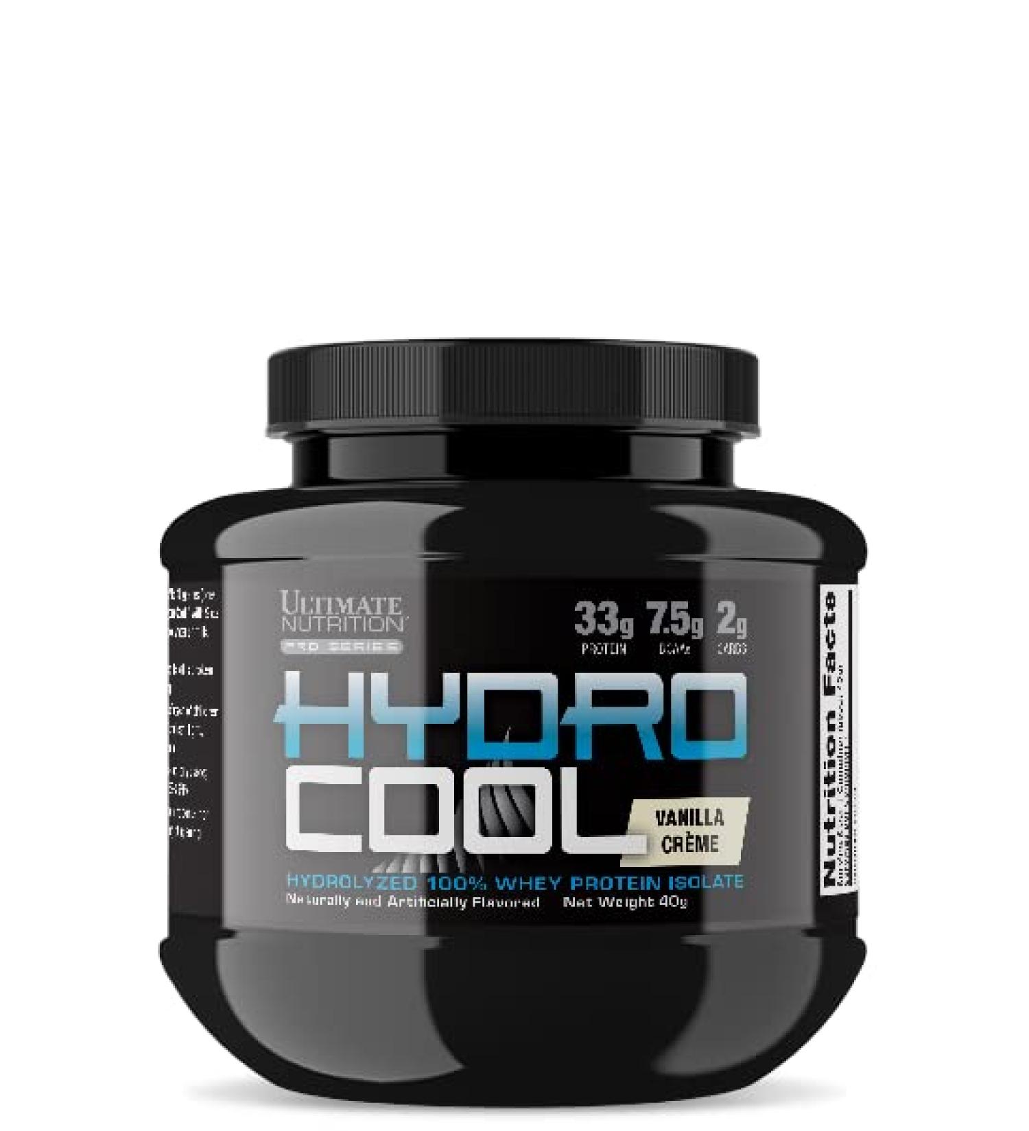 Ultimate Nutrition HydroCool 100% Whey Protein Isolate - 33g Protein 7.5g BCAAs Gluten-Free Vanilla Sample (40g - Buy Online on GoSupps.com