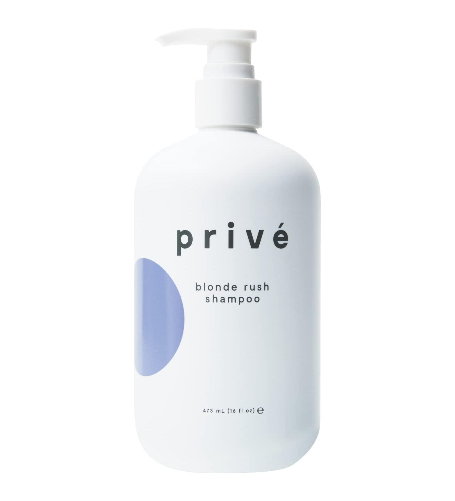 Prive Blonde Rush Shampoo Purple for No Yellow Brass Off & Damage Repair for Highlighted Bleached Blondes (16 oz - Buy Online on GoSupps.com