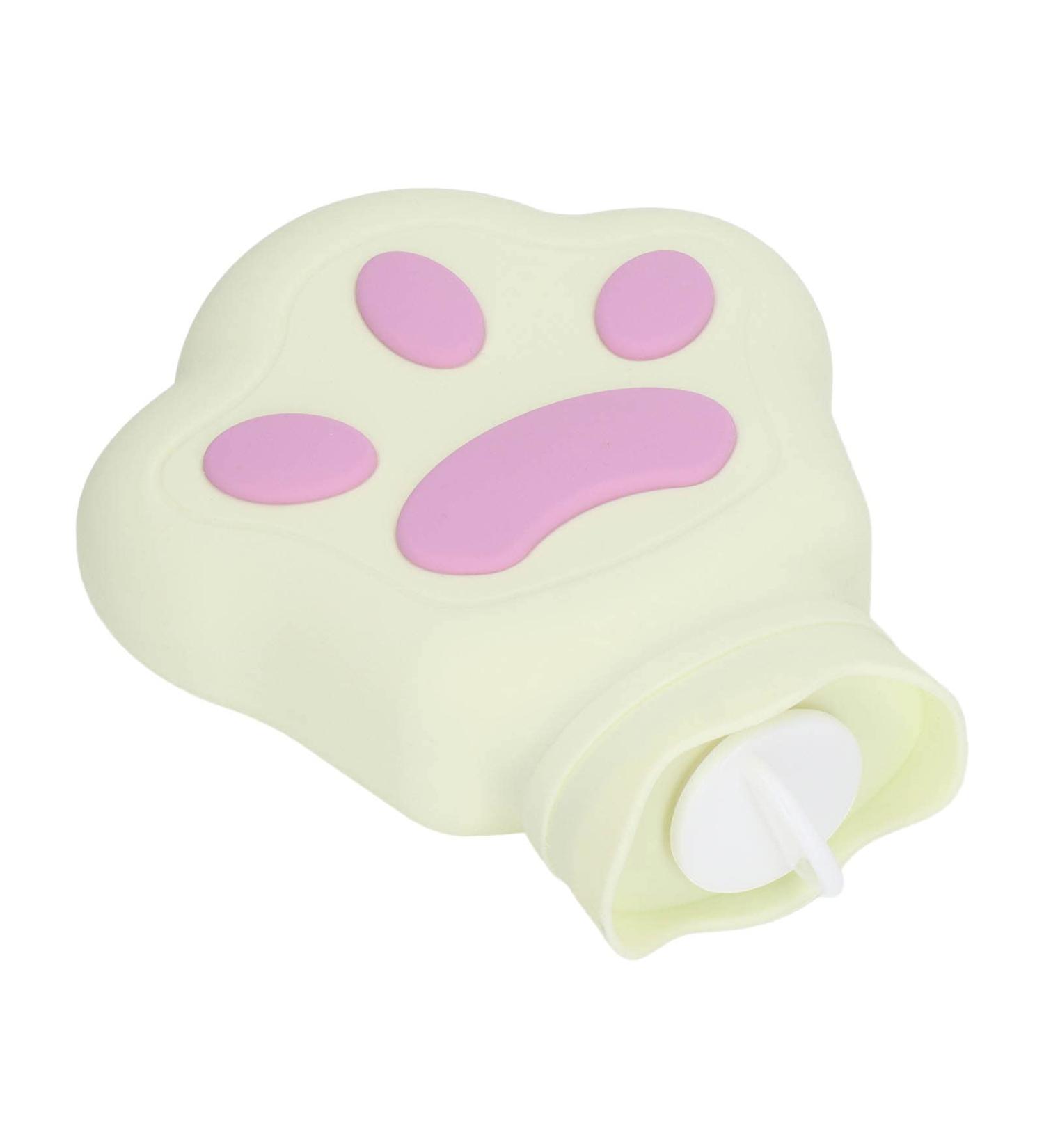 Buy Bear Paw Hot Water Bag - Silicone Hot Water Bottle Compact & Reusable Dual Use for Office - Light Yellow - Buy Online on GoSupps.com