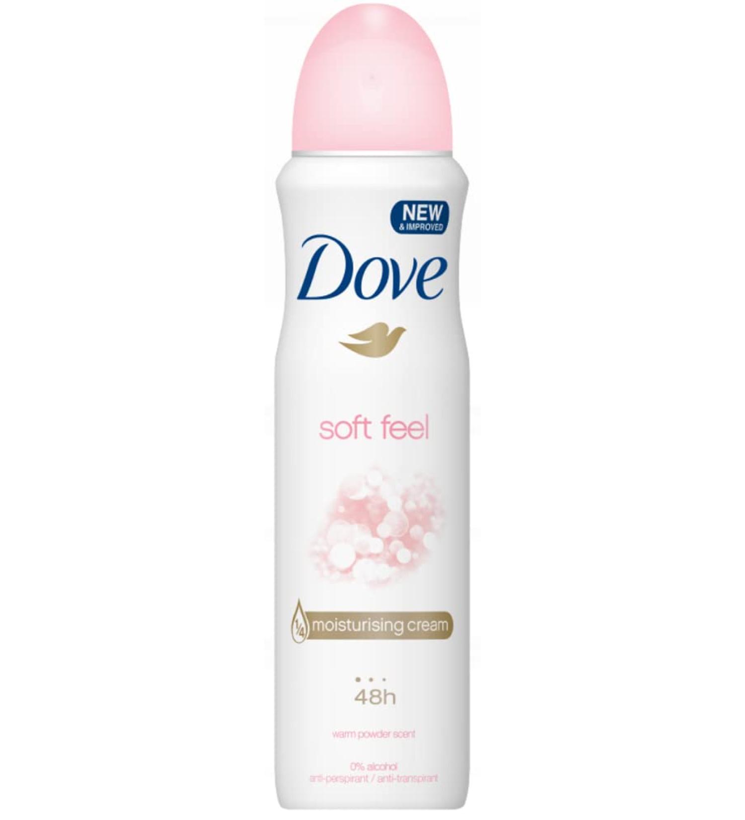 Dove Soft Feel Warm Powder Scent Deodorant 150ml 5.07oz Pack of 1 Warm Powder 5 Ounce (Pack of 1)