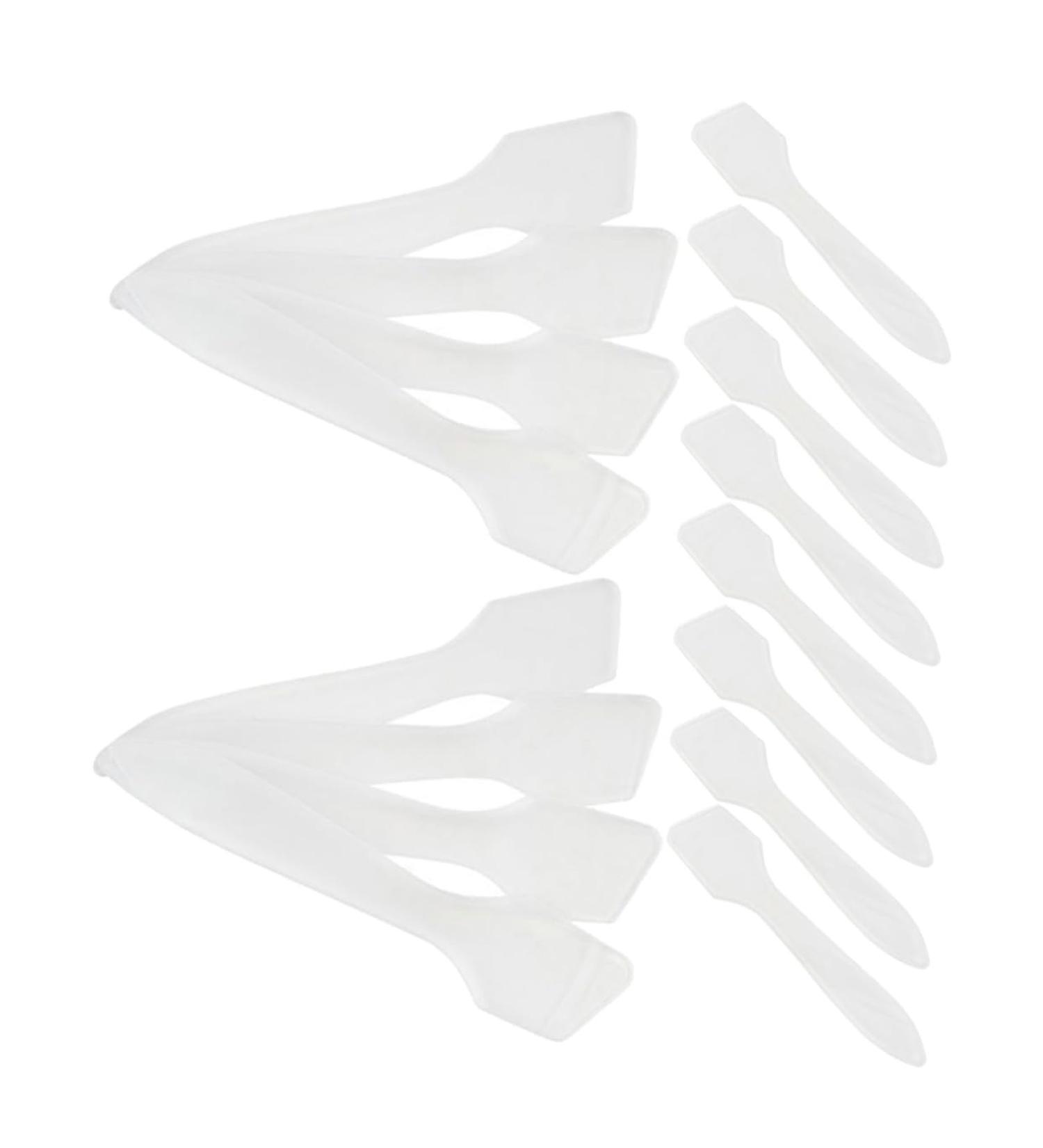  BIUDECO 50 Transparent Cosmetic Spatulas for Makeup Plastic Facial Mask Spoon with Comfortable Grip for DIY Creams Lotions Beauty Products - Buy Online on GoSupps.com