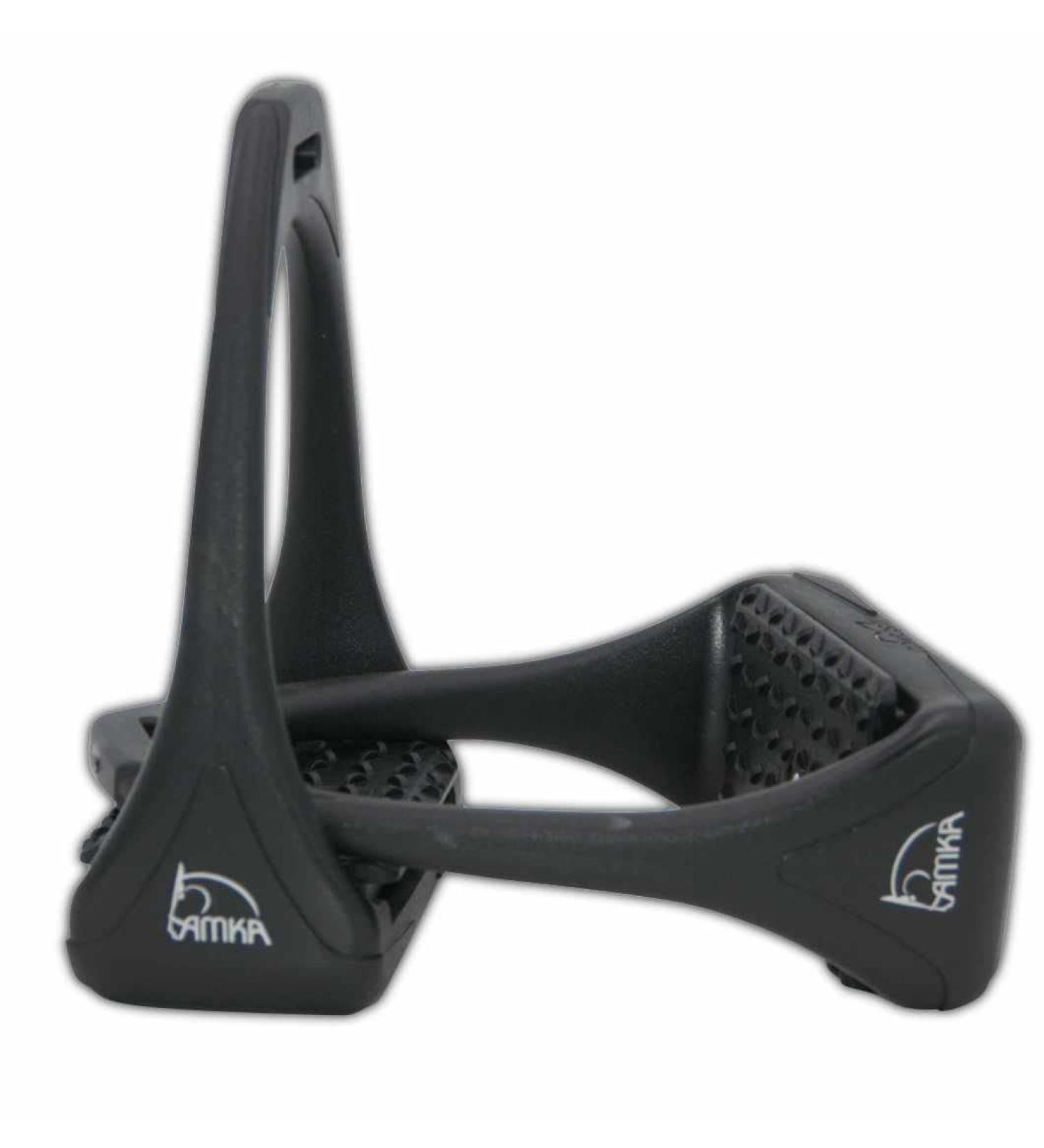 Compositi AMKA Soft Reflex Plastic Stirrup - Black Wide Non-Slip with Flexible Tread for Superior Performance | International Shipping Available - Buy Online on GoSupps.com