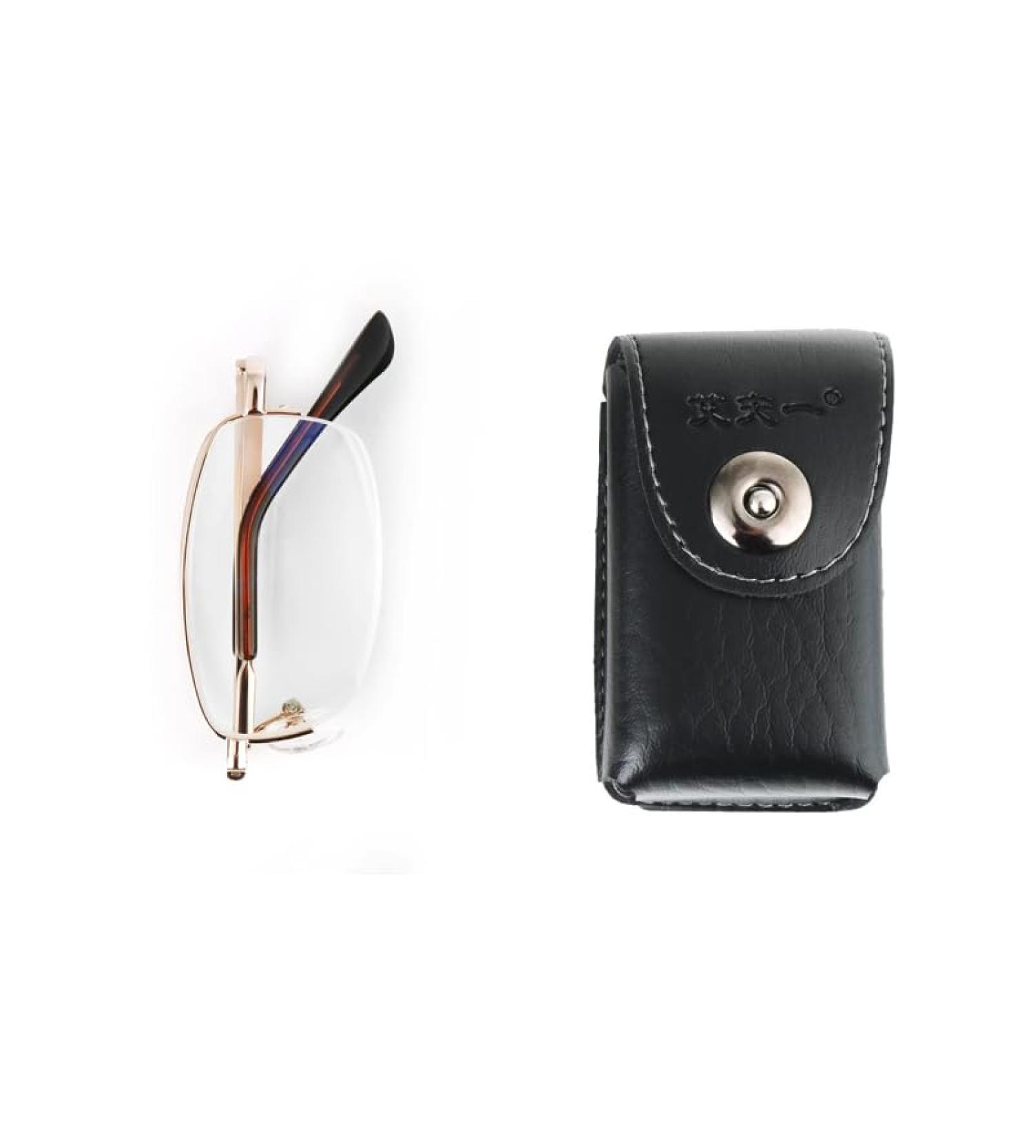 2 Pack Folding Half Frame Metal Reading Glasses - Stylish & Portable | Shop Now - Buy Online on GoSupps.com