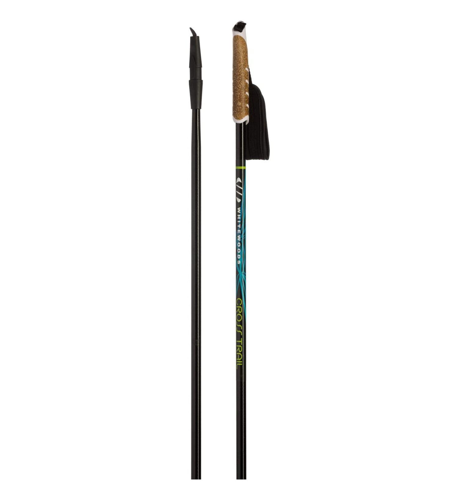 Whitewoods Junior XC Cross Country Nordic Ski Poles 60cm - Black/Green - Buy Online on GoSupps.com