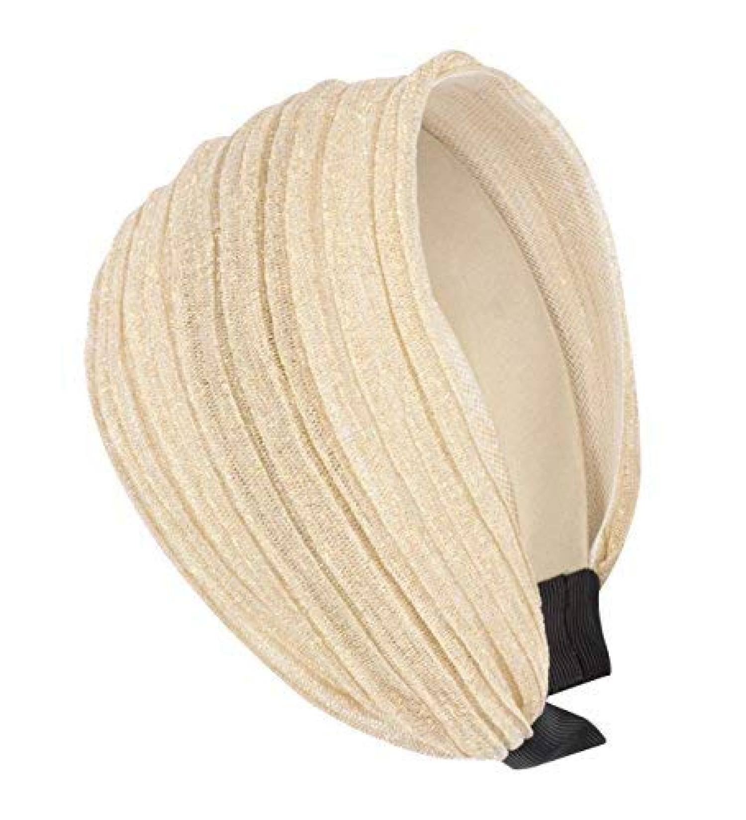 axy HR30A headband series 30A hair band with glitter threads ivory color