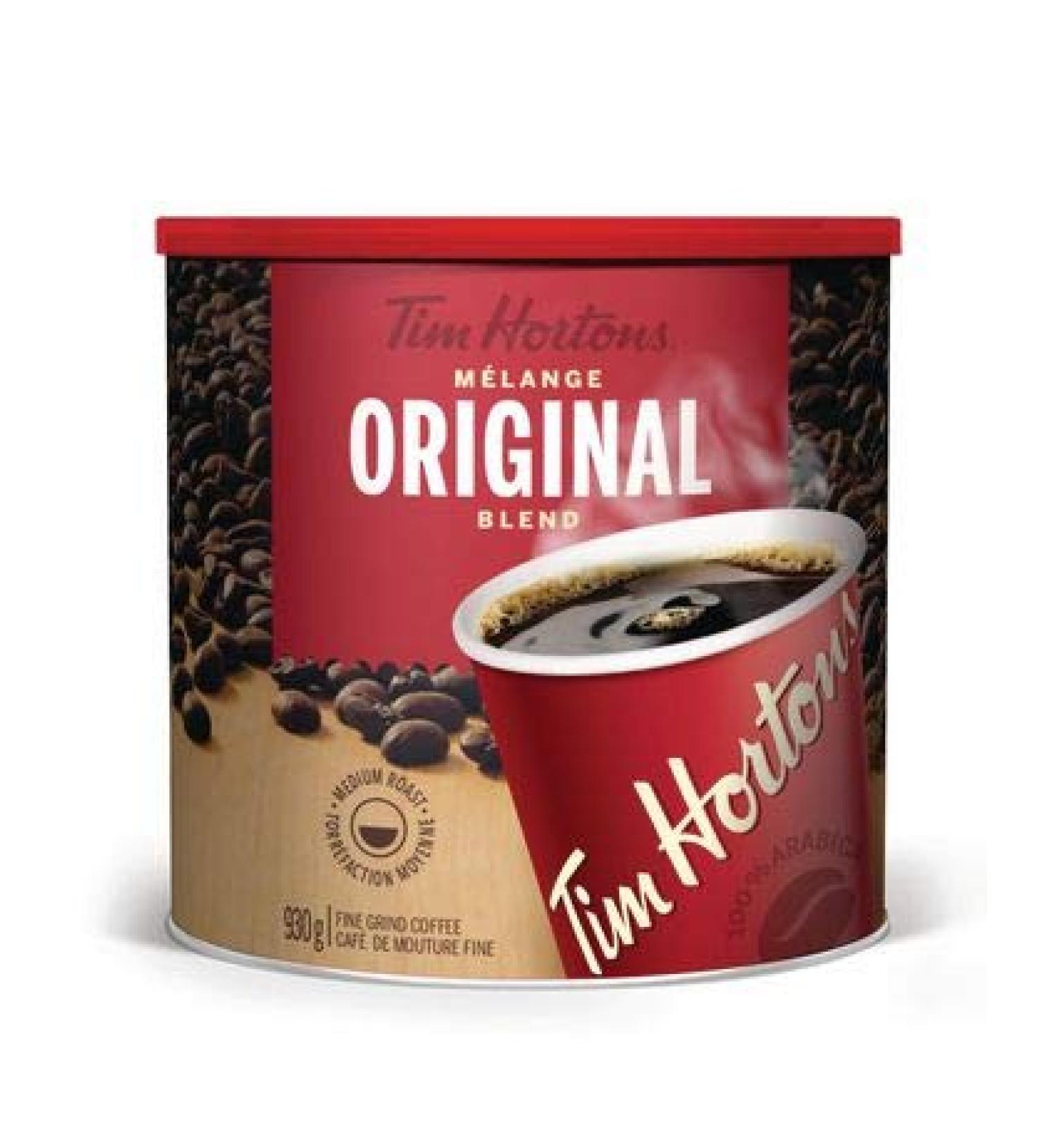 Tim Hortons Original Coffee Fine Grind Coffee Can Medium Roast 930g by Thirsty Jini - Buy Online on GoSupps.com