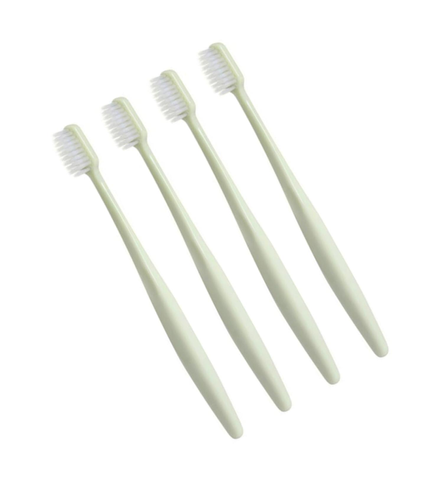 Minkissy 4-Pack Soft Toothbrushes for Sensitive Teeth | Handheld Oral Care & Dental Hygiene | Green Bristle Toothbrushes for Women - Buy Online on GoSupps.com