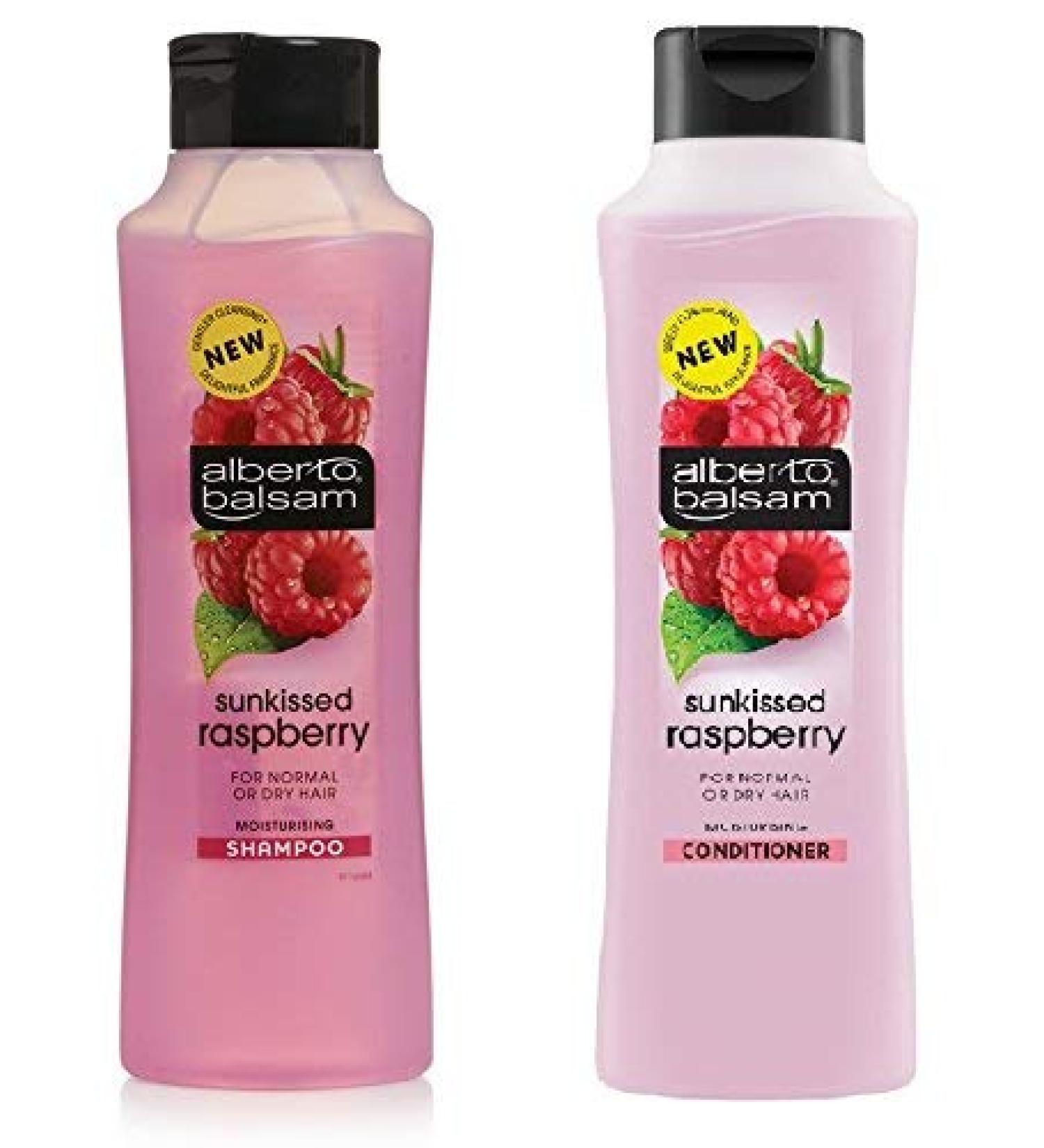  Unilever Alberto Balsam Raspberry Moisturizing Shampoo and Conditioner 350 ml - Buy Online on GoSupps.com