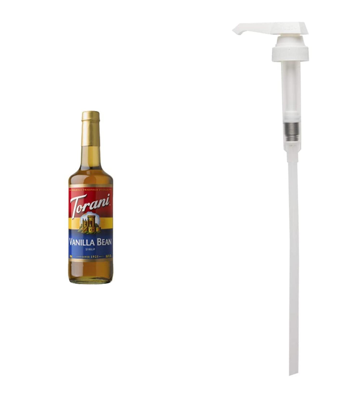 Torani Vanilla Bean Flavour Syrup 750 Milliliter & Flavored Flavour Syrup Pump for 750ml Flavour Syrup + Syrup Pump - Buy Online on GoSupps.com