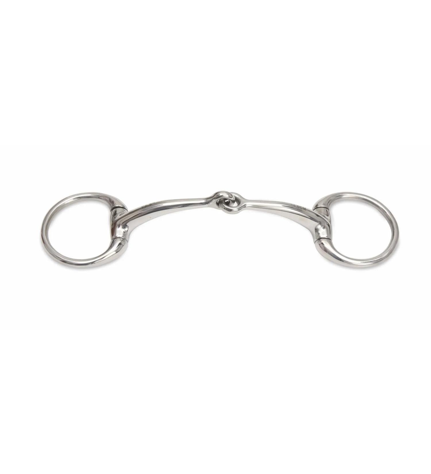 Small Ring Curved Mouth Eggbutt Snaffle Single Jointed Eggbutt 4.5" stainless steel