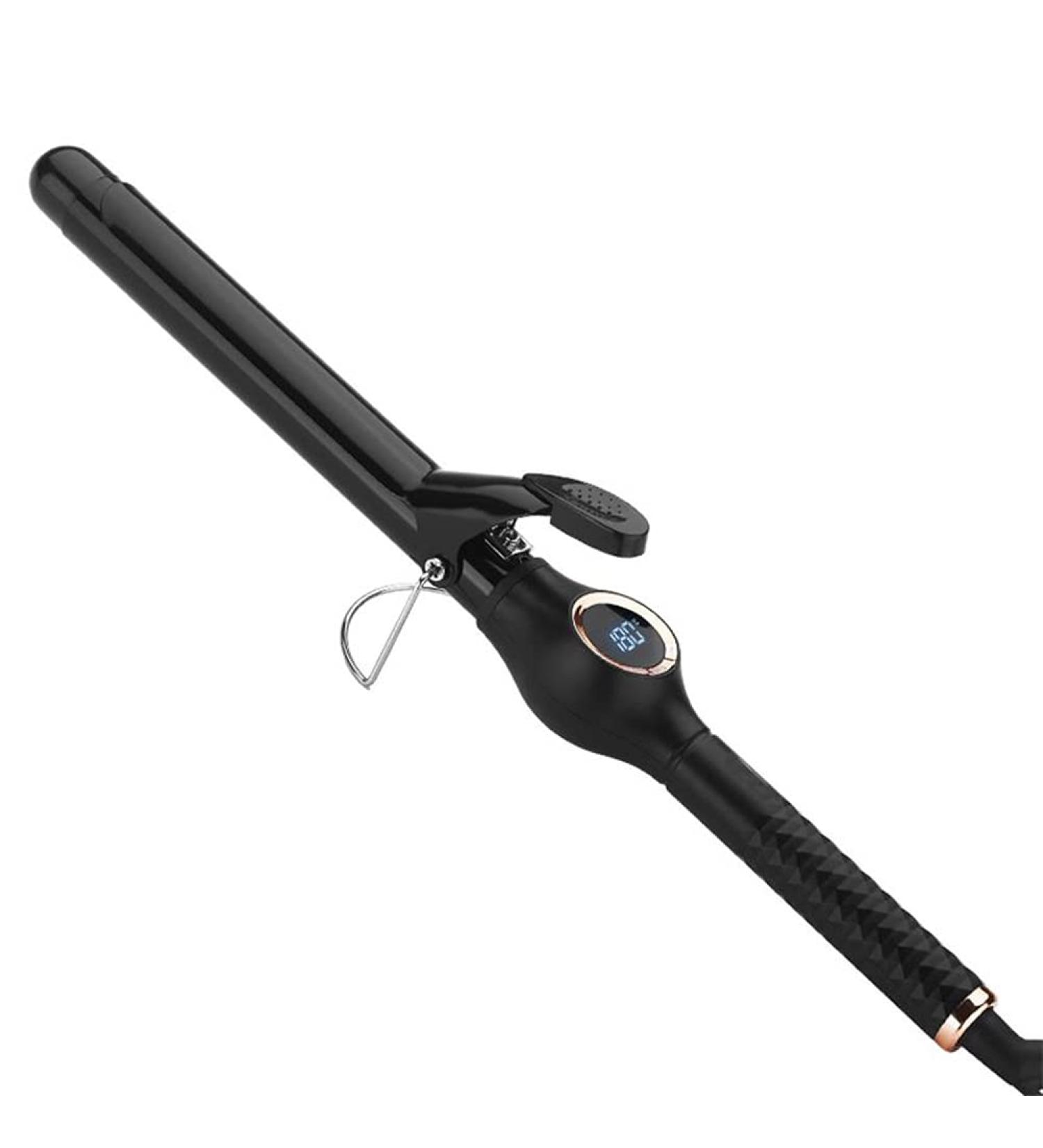 Professional 9mm Curling Wand for Long Short Hair Tourmaline Ceramic Small Barrel Hair Curler Women Men Kids Curling Iron with Adjustable Temperature DiSplay - Buy Online on GoSupps.com