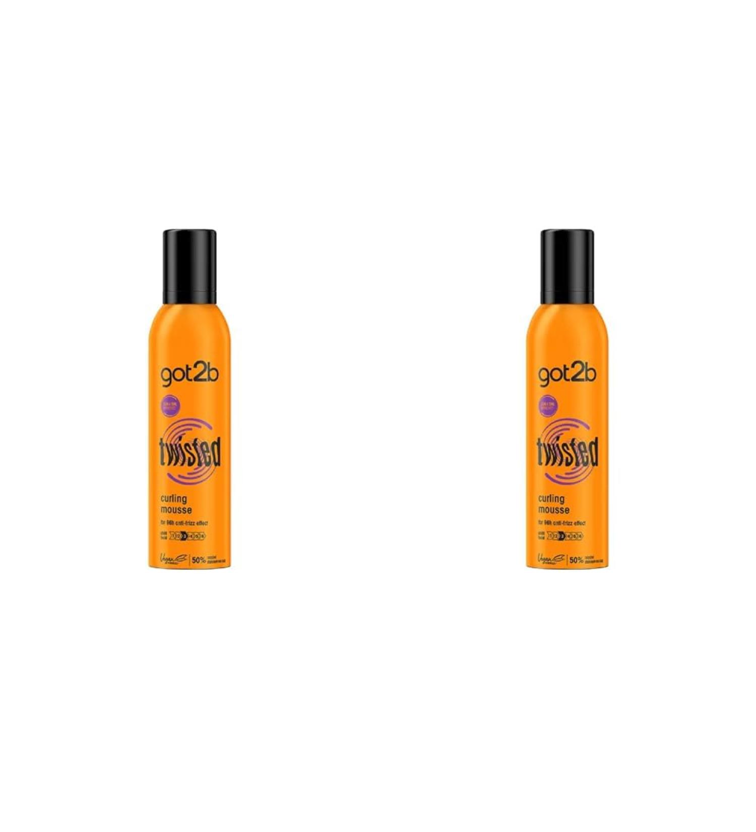 Schwarzkopf got2b Twisted Curling Hair Mousse Anti-Frizz Formula Desgined for Curls Lasts up to 96 Hours Vegan 250 ml (Pack of 2) - Buy Online on GoSupps.com