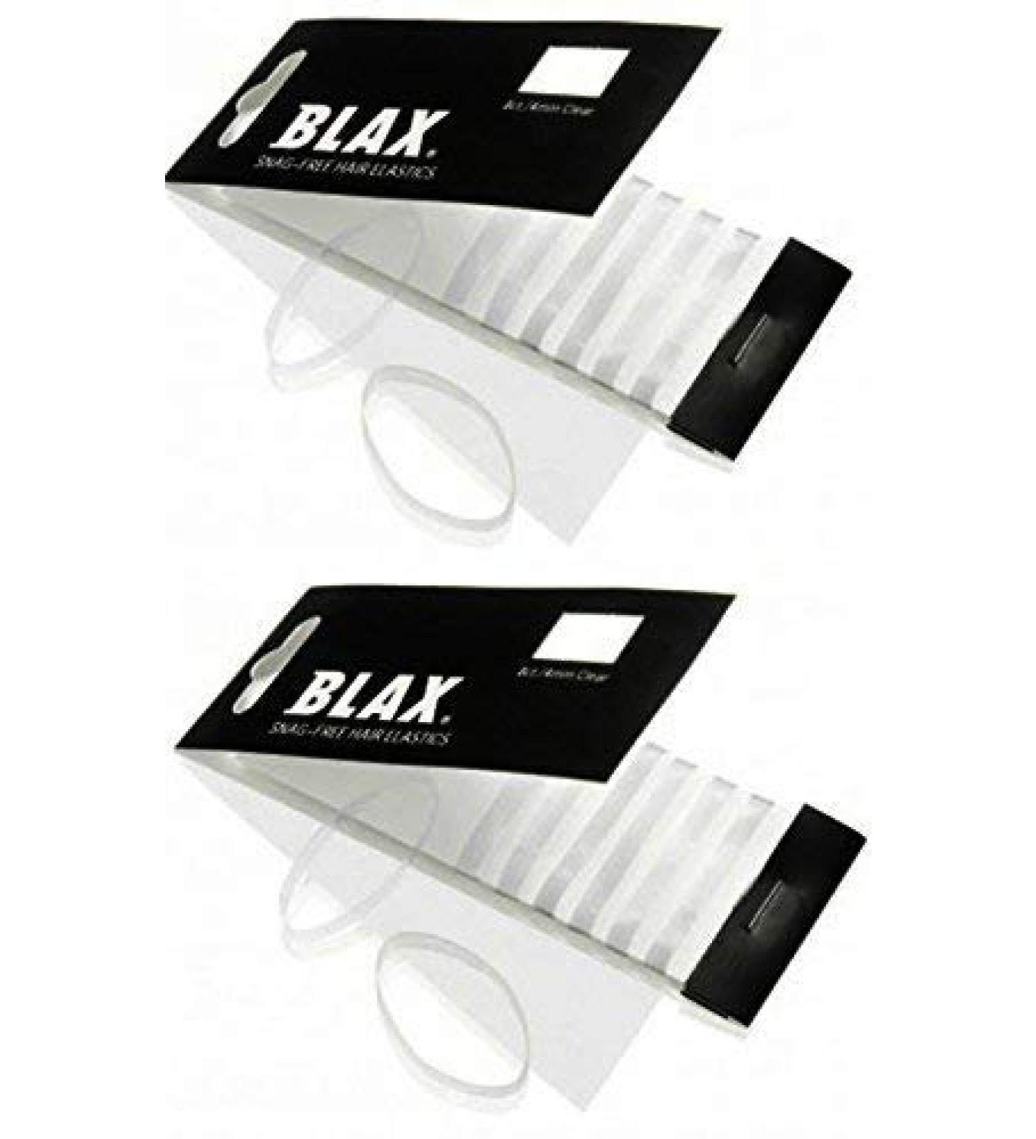 Blax CLEAR Snag-Free Hair Elastics 4mm 8 Count (2-Pack) 4mm Clear