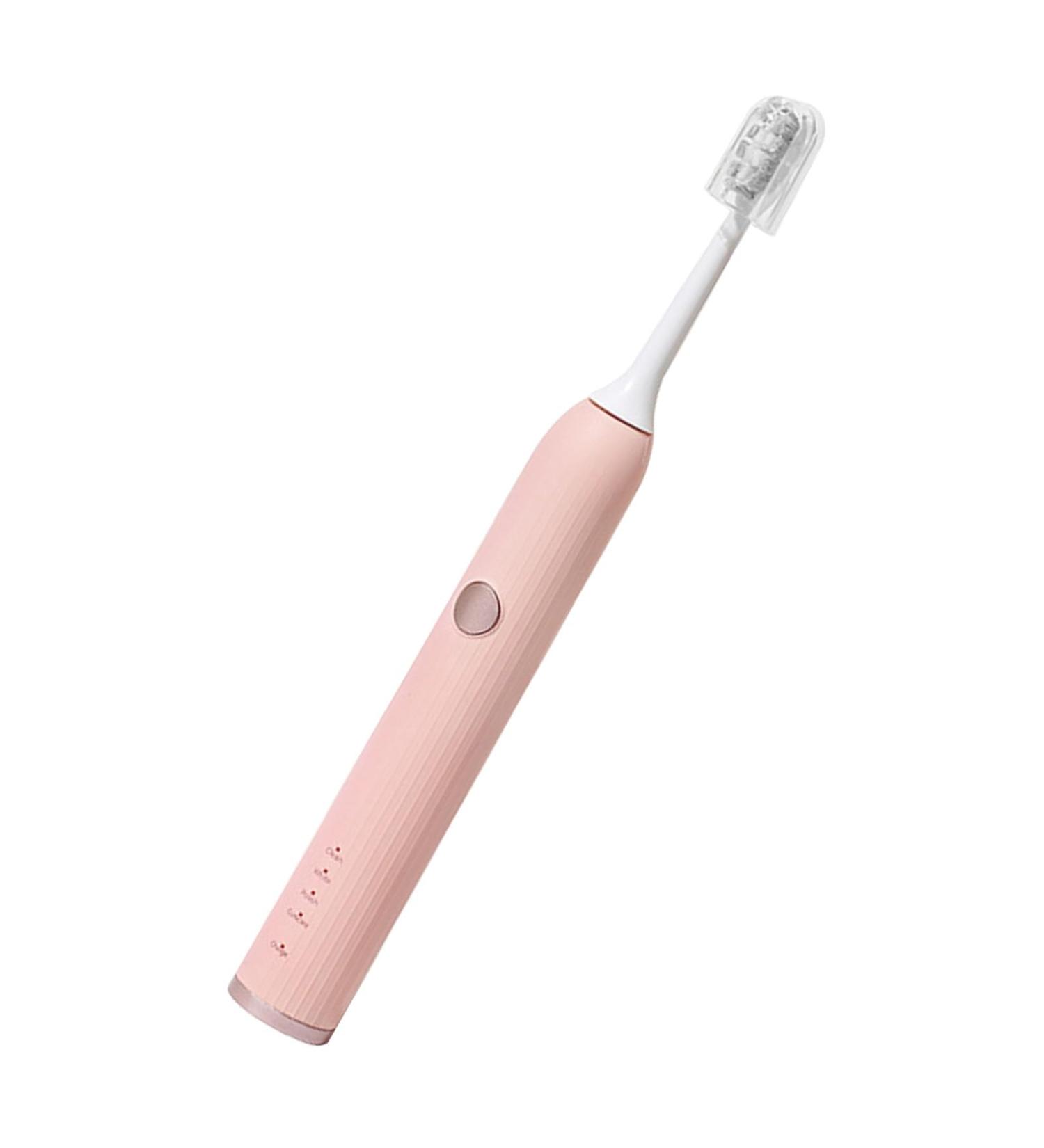 Buy Pink Electric Toothbrush Efficient Cleaning Soft Bristles Waterproof & USB Rechargeable | Ideal for Home & Travel - Buy Online on GoSupps.com