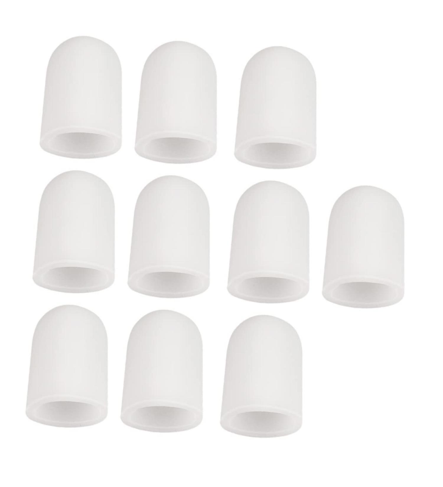 NOLITOY Silicone Finger Protectors - 5 Pairs Wear-Resistant Thumb Sleeves for Household Use - Durable Gel Finger Cots - White SEBS Protective Covers - Buy Online on GoSupps.com