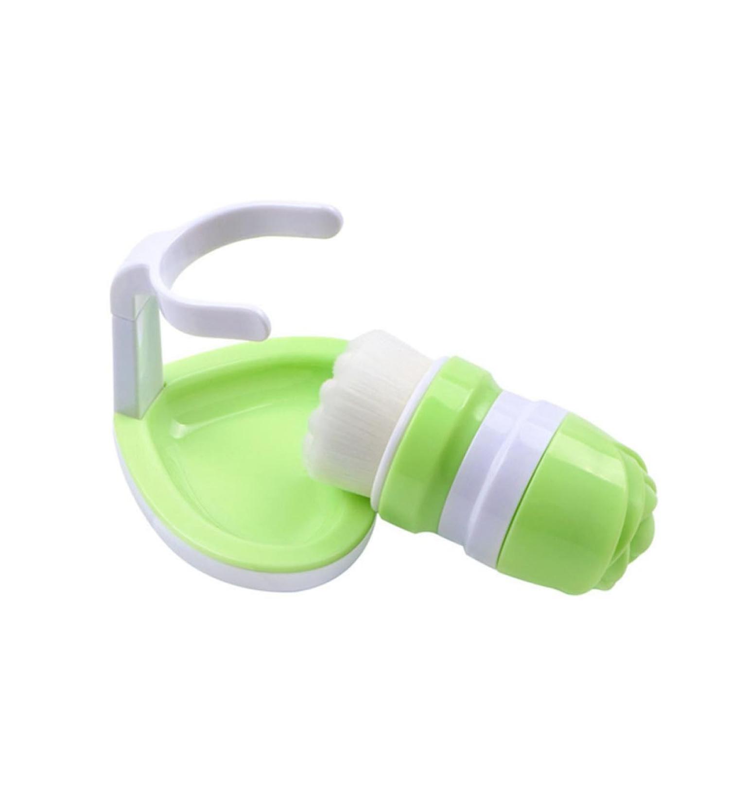 POPETPOP 1PC face Brush Facial Brush Manual Facial Brush face Scrub Brush Blackhead Scrubber Silicone scrubbers Facial Cleansing Brush Household Plastic abs Miss Storage Rack 11x8cm Green - Buy Online on GoSupps.com
