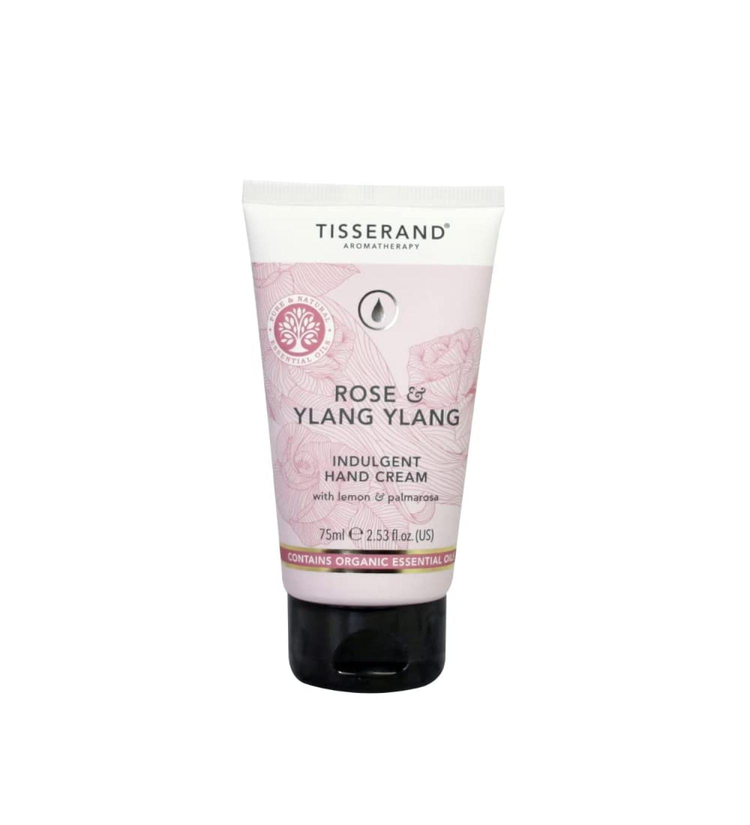 Tisserand Aromatherapy - Nature's Spa Indulgent Hand Cream - 100% Natural Pure Essential Oils - Rose and Ylang Ylang - 75ml - Buy Online on GoSupps.com