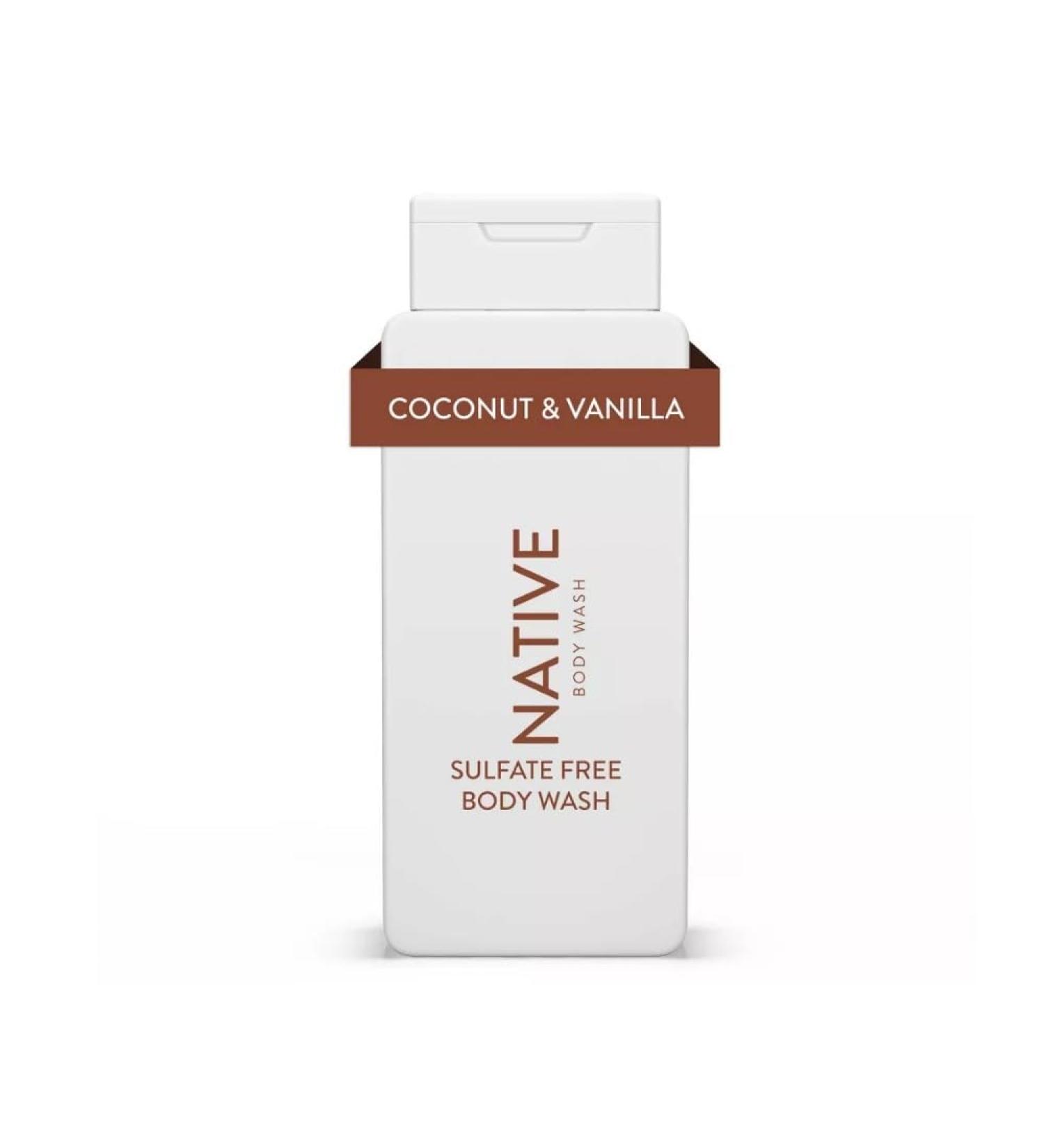 Native Body Wash - Coconut & Vanilla - Sulfate Free - 18 fl oz | Buy Online for International Shipping - Buy Online on GoSupps.com