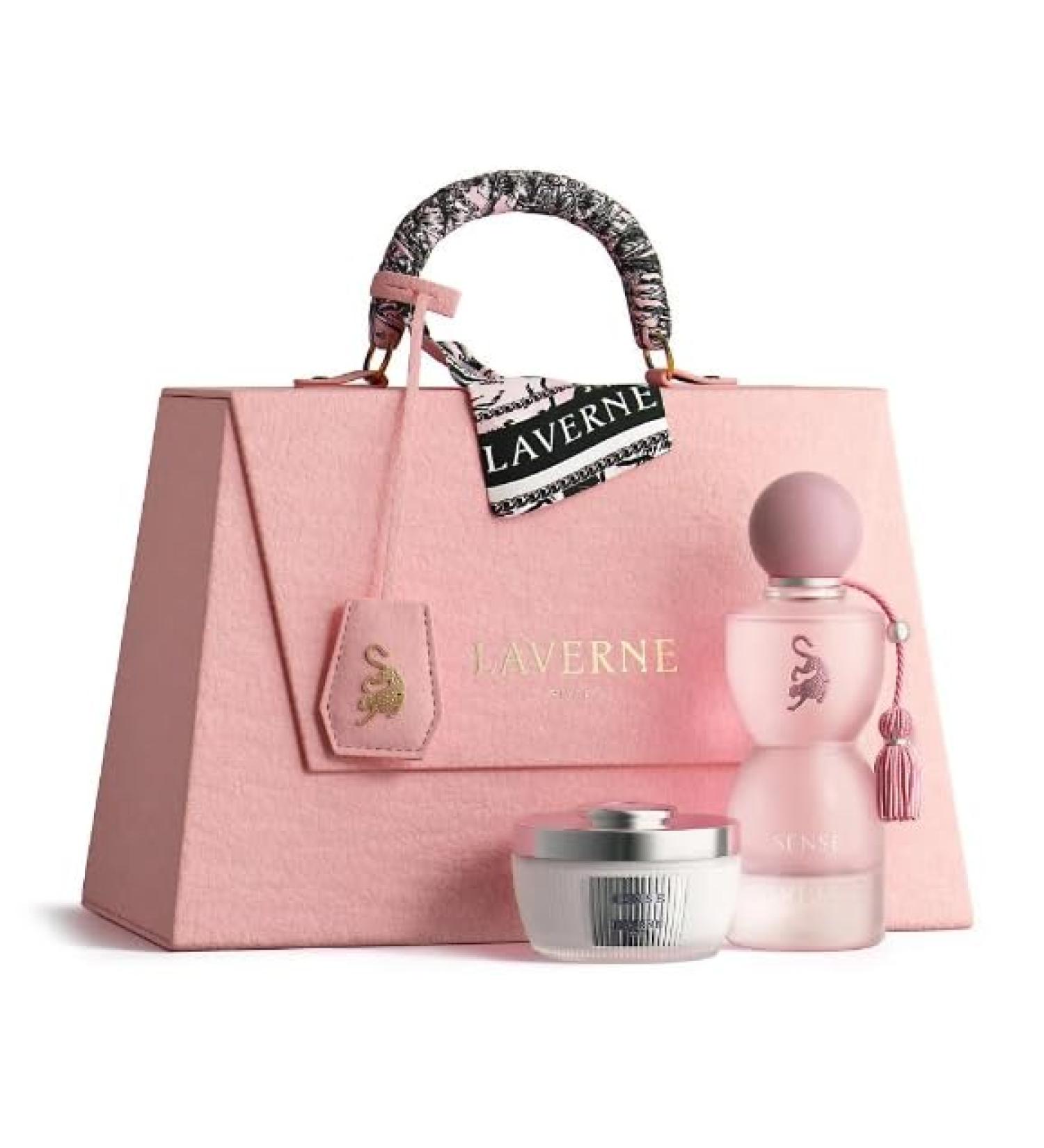 Laverne Perfume Gift Set Sense Eau de Parfum Body Cream Tote Bag Pink - Buy Online on GoSupps.com