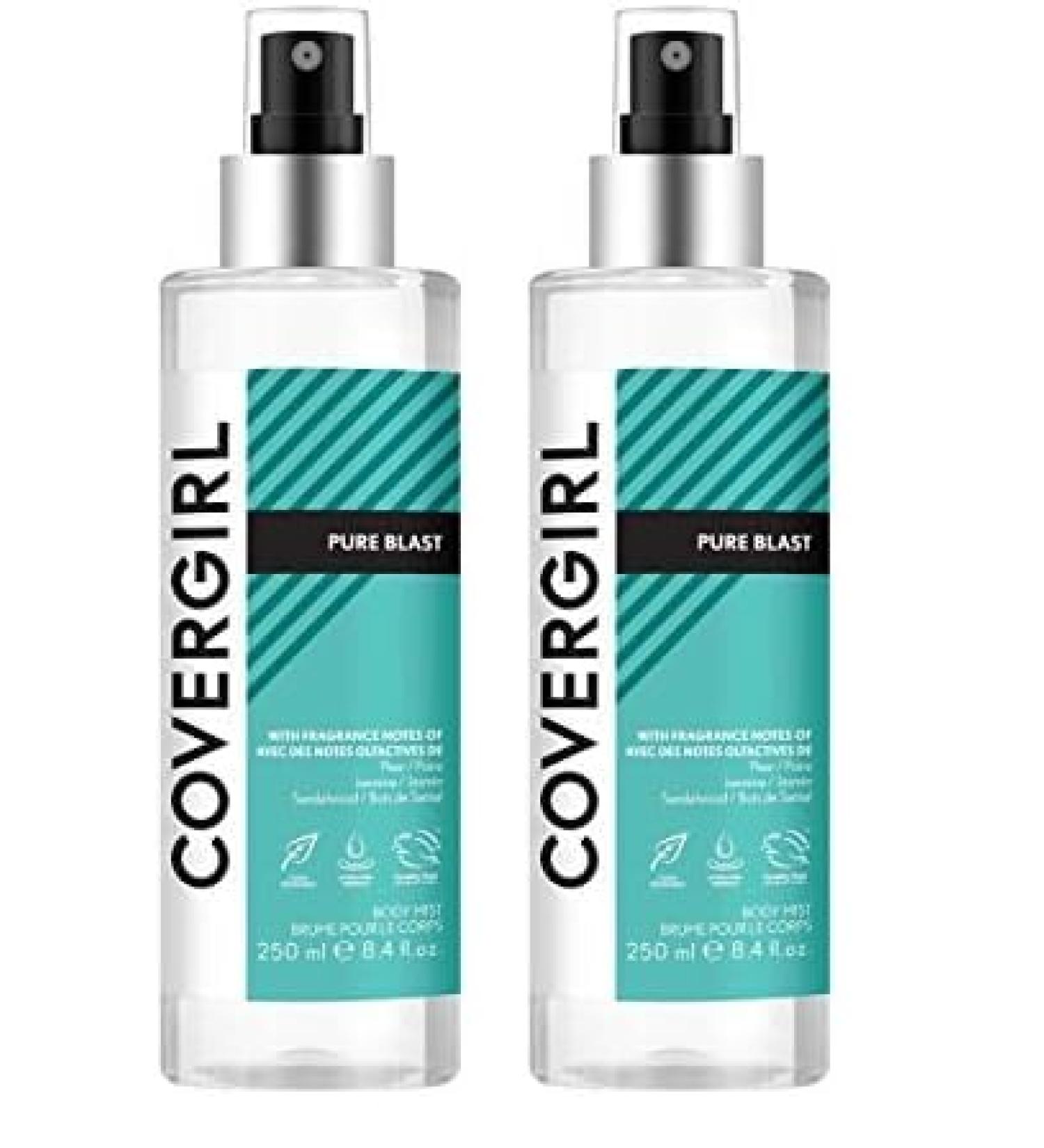COVERGIRL Pure Blast Body Mist 8.0 Fl Oz (Pack of 2) 8 Ounce (Pack of 2)