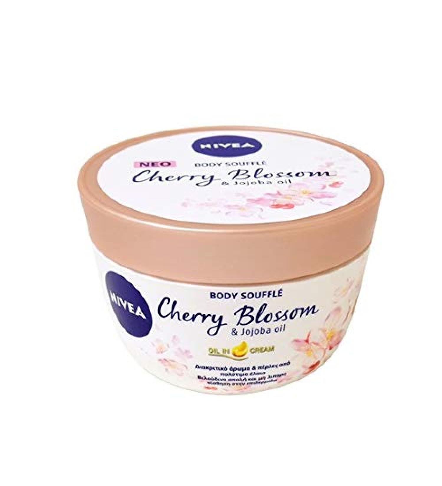 Nivea Body Cream Souffle Cherry Blossom & Jojoba Oil Moisturiser 200ml