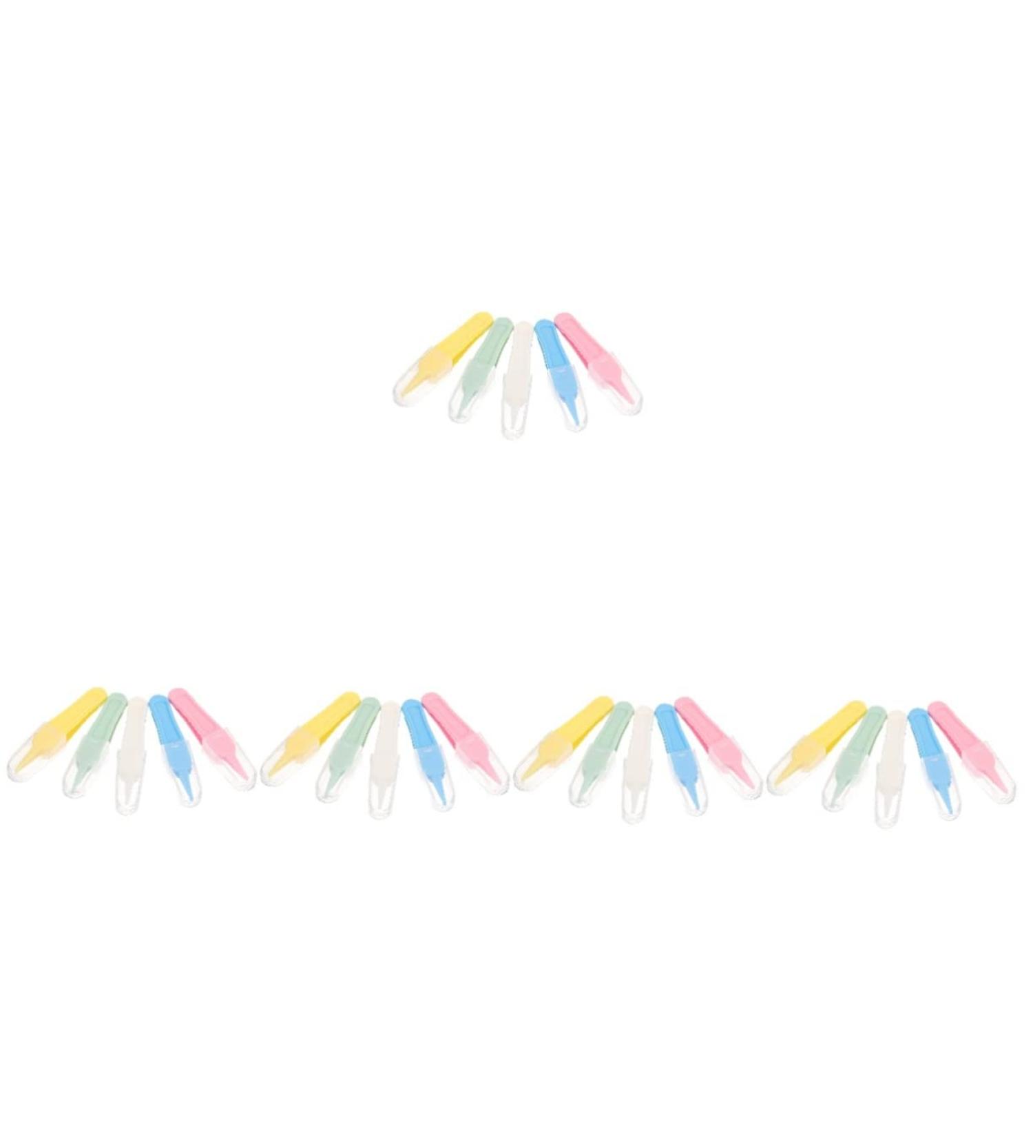 Hemoton Precision Tweezers 25-Piece Set for Baby Toiletries - Round Head Booger Clip and Stuff Cleaner in Assorted Colors - Buy Online on GoSupps.com