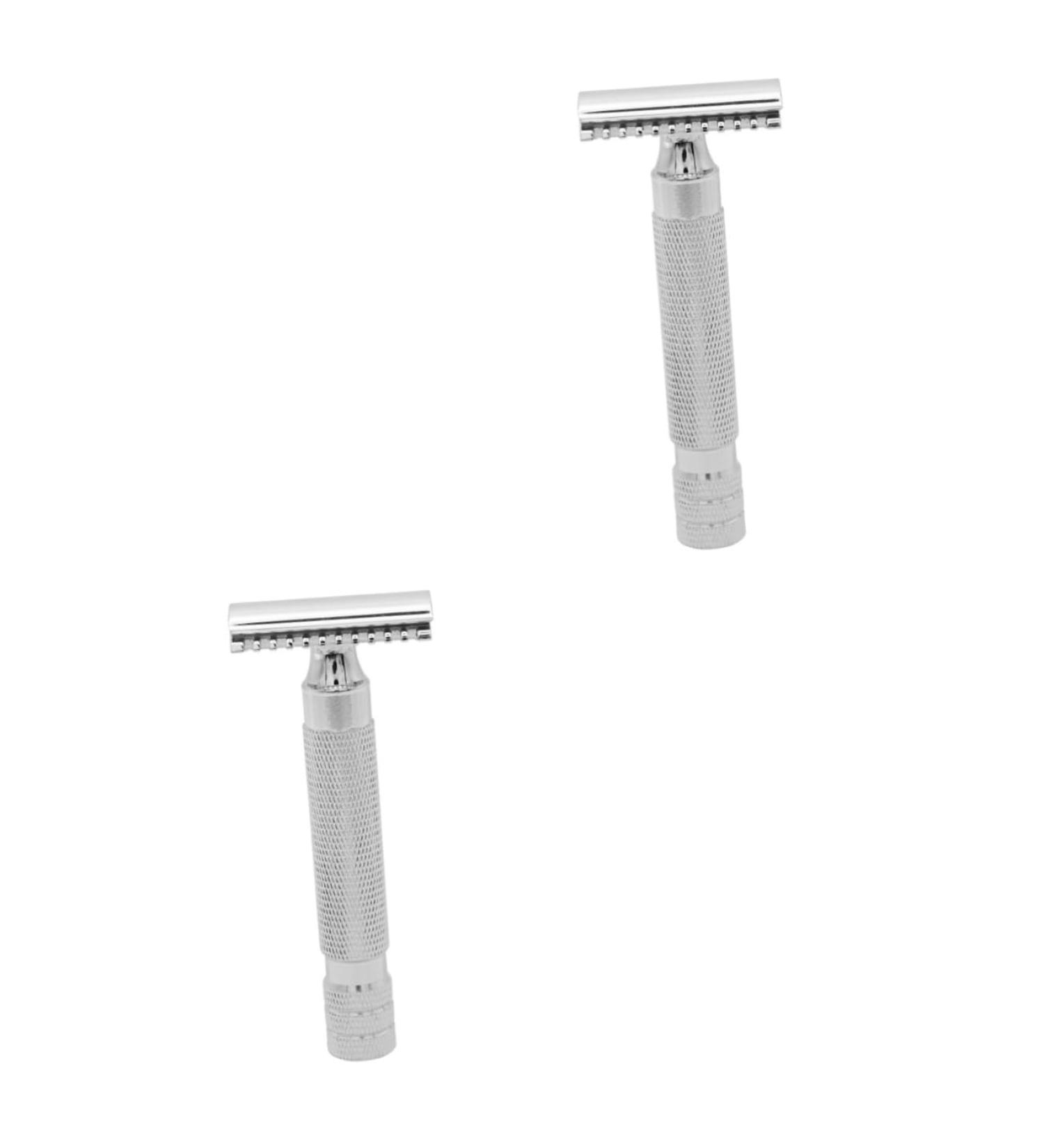 Magiclulu 2ST Wooden Men's Razor - Stainless Steel Double Edge Shaver for Beard & Hair | Premium Solid Wood Design - Buy Online on GoSupps.com