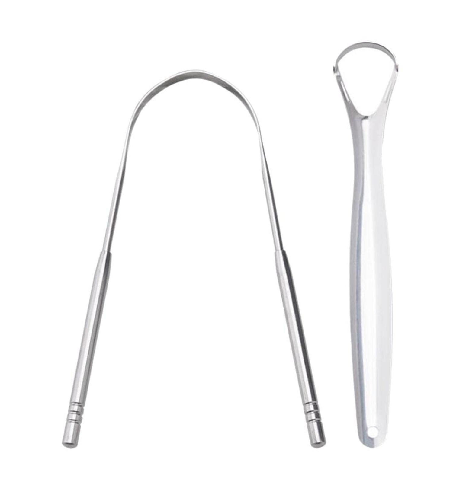 Seasaww 2x Tongue Cleaner - Portable Stainless Steel Tongue Scraper for Fresh Breath | International Shipping - Buy Online on GoSupps.com