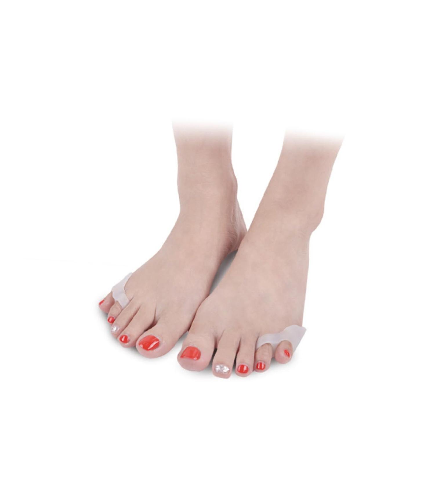 LALAFINA Silicone Gel Toe Spreaders for Bunions - 2pcs Bunion Spacers for Men and Women - Curly Gel Separators Orthotics for Straightening and Protecting Little Bunions - Buy Online on GoSupps.com