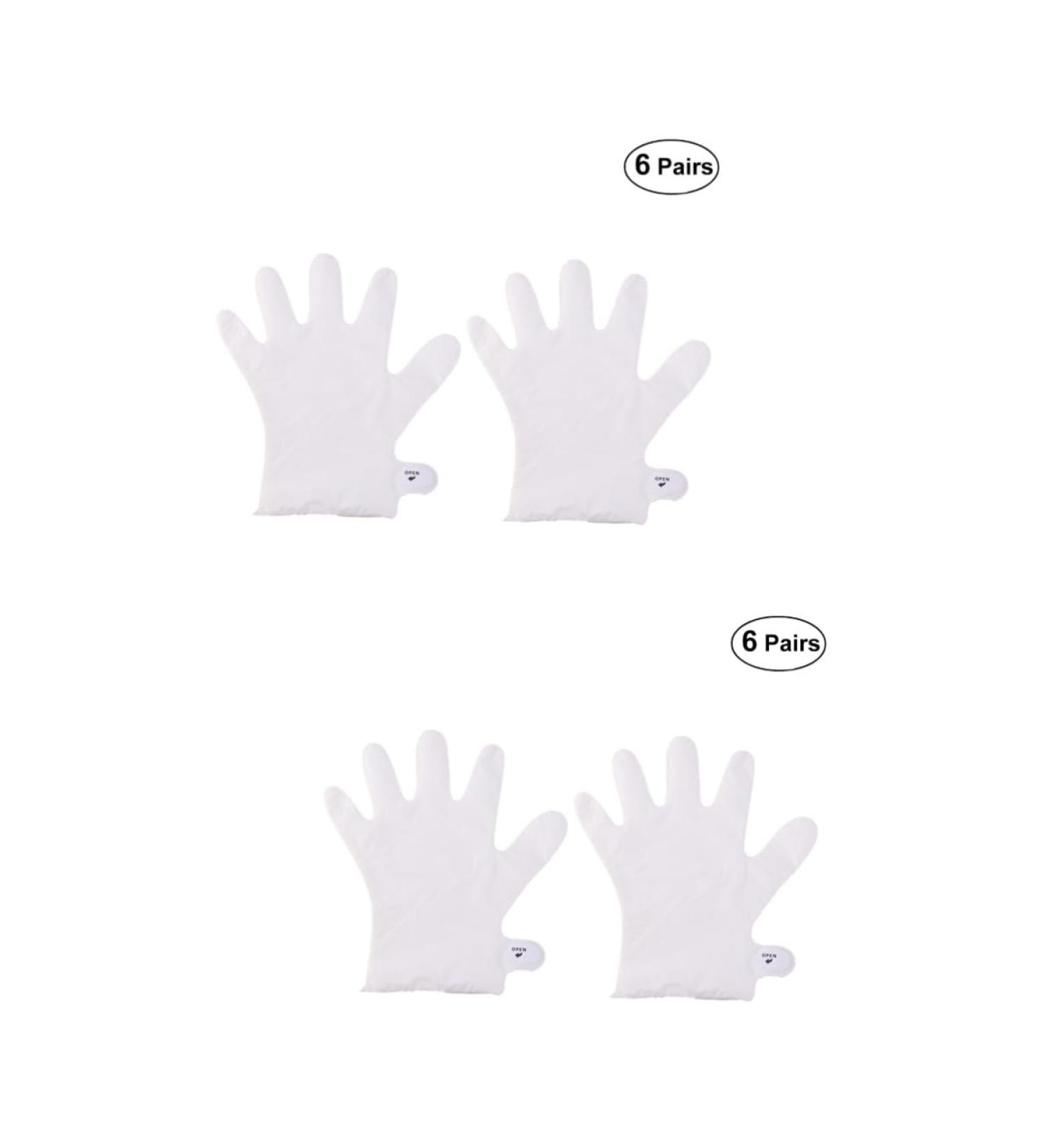 Healeved 12 Pairs Exfoliating Mask Cream Gloves Hand Foot Cream White - Buy Online on GoSupps.com