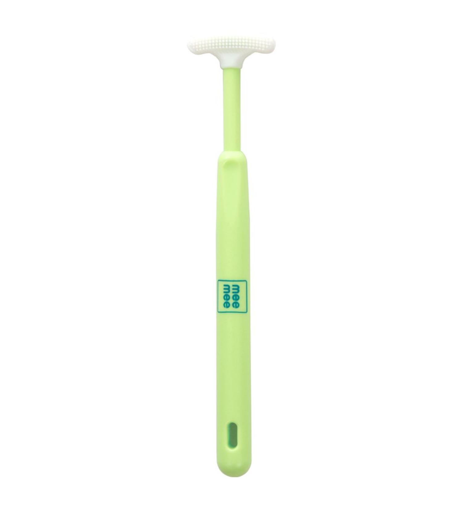 Buy Tongue Cleaner for Baby | Soft Silicone Oral Care Toothbrush - 6+ Months Non-Slip Handle Green - Buy Online on GoSupps.com