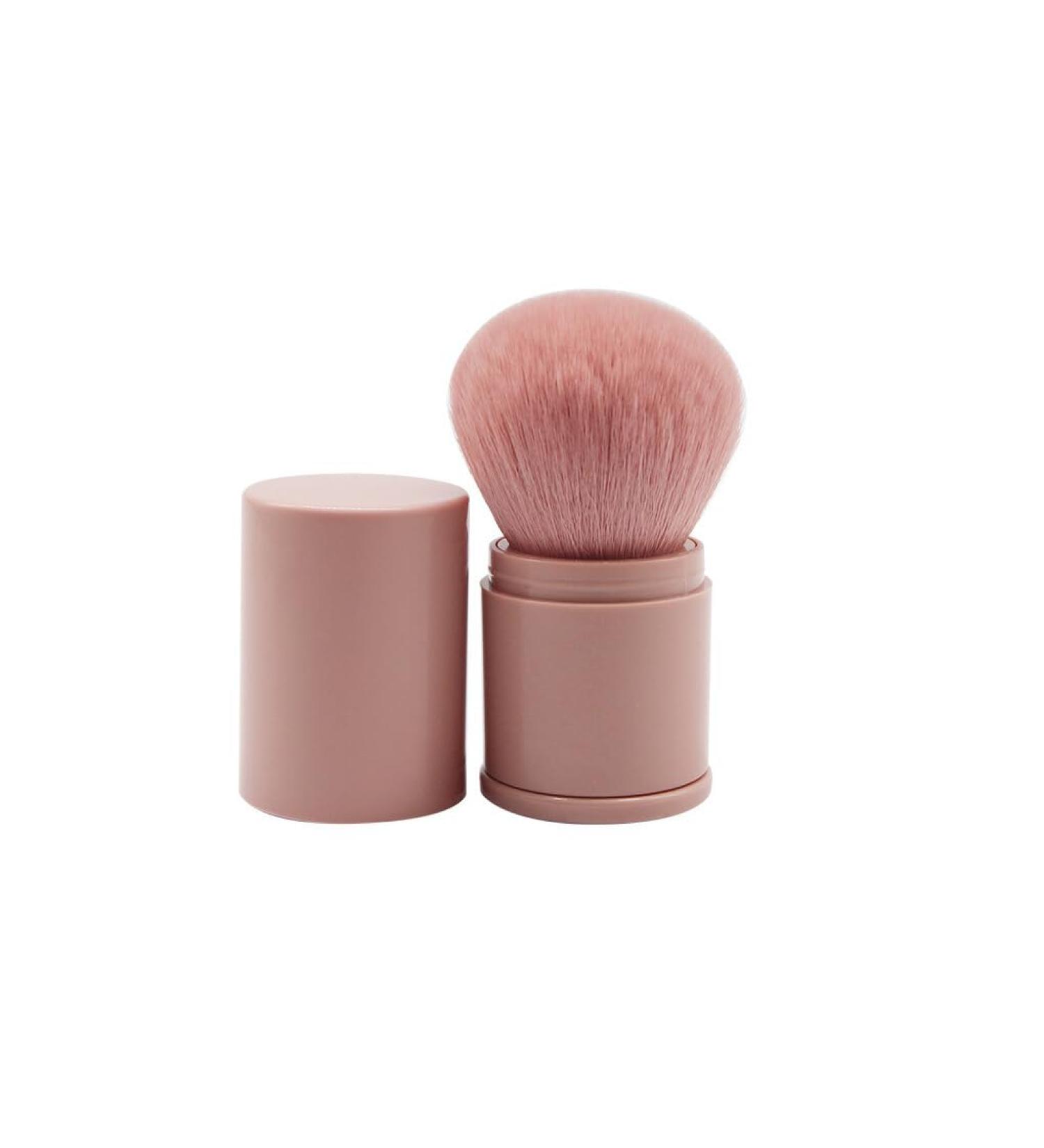 dijiusidy Makeup Brush Retractable Blusher Loose Powder Blending Cosmetics Brushes Short Soft Artificial Fiber Reusable DIY Make Up Tool Dark Pink - Buy Online on GoSupps.com