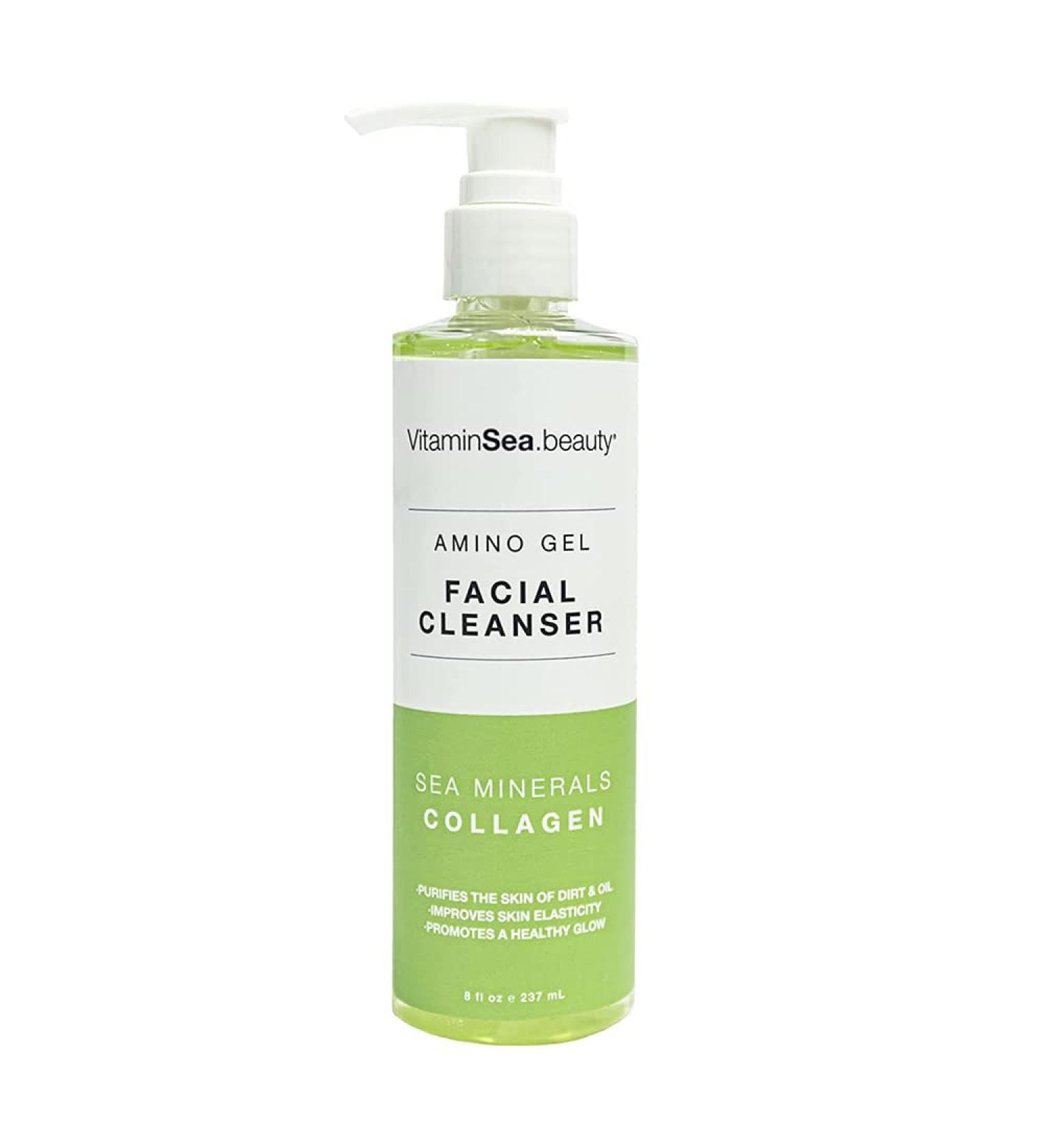 Sea Beauty Amino Acid Gel Facial Cleanser with Sea Minerals and Collagen - 8 Fl Oz - Buy Online on GoSupps.com