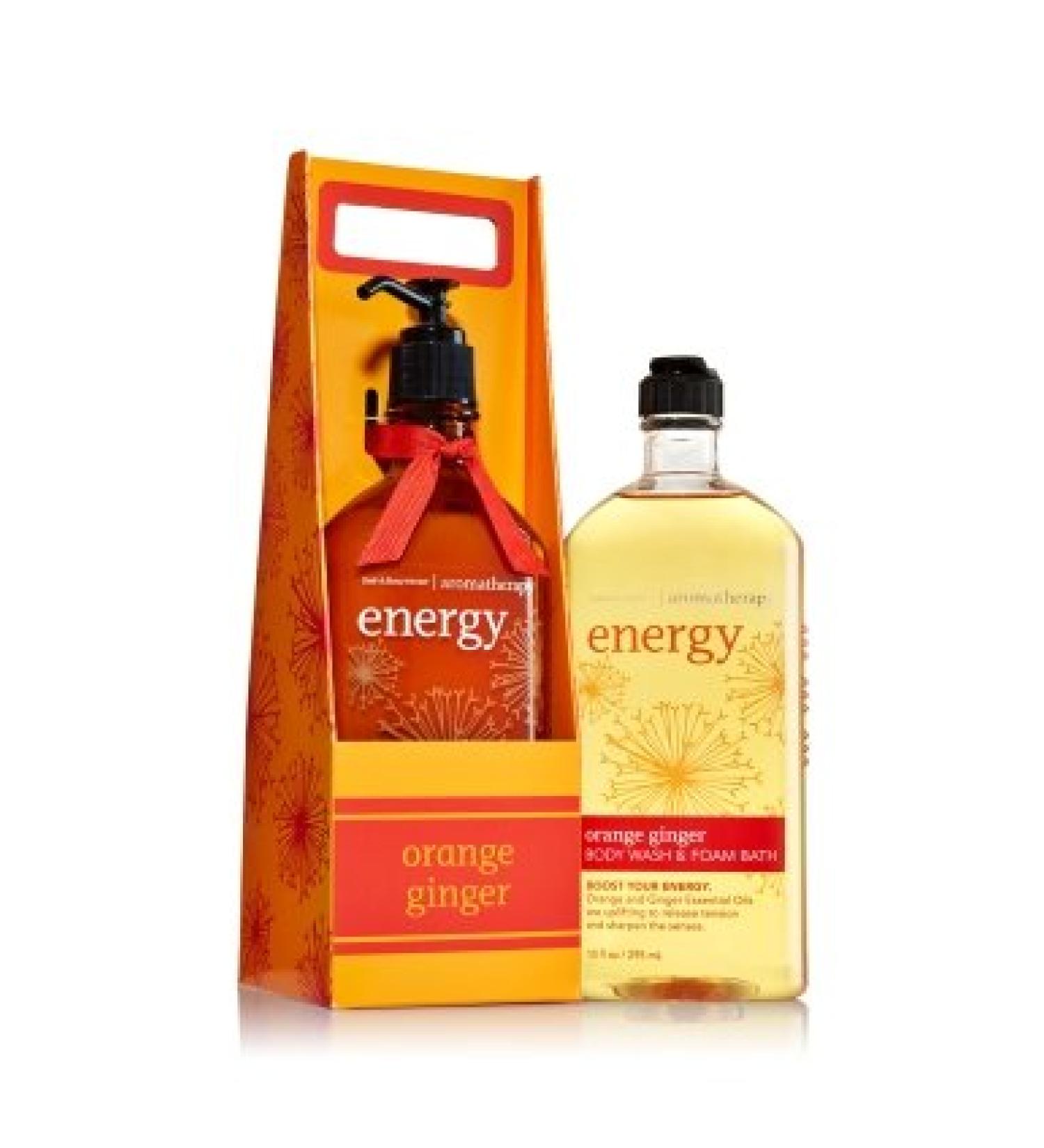 Bath and Body Work Aromatherapy Energy Orange Ginger to Go Set