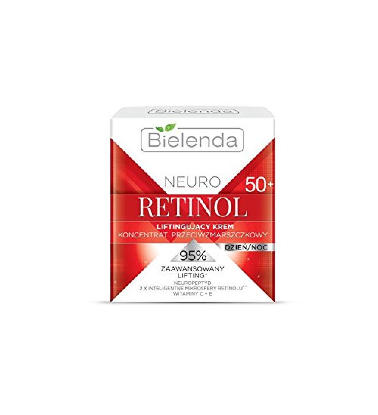 Bielenda Neuro Retinol Lifting Anti Wrinkle Cream Concentrate 50+ Day Night 50ml