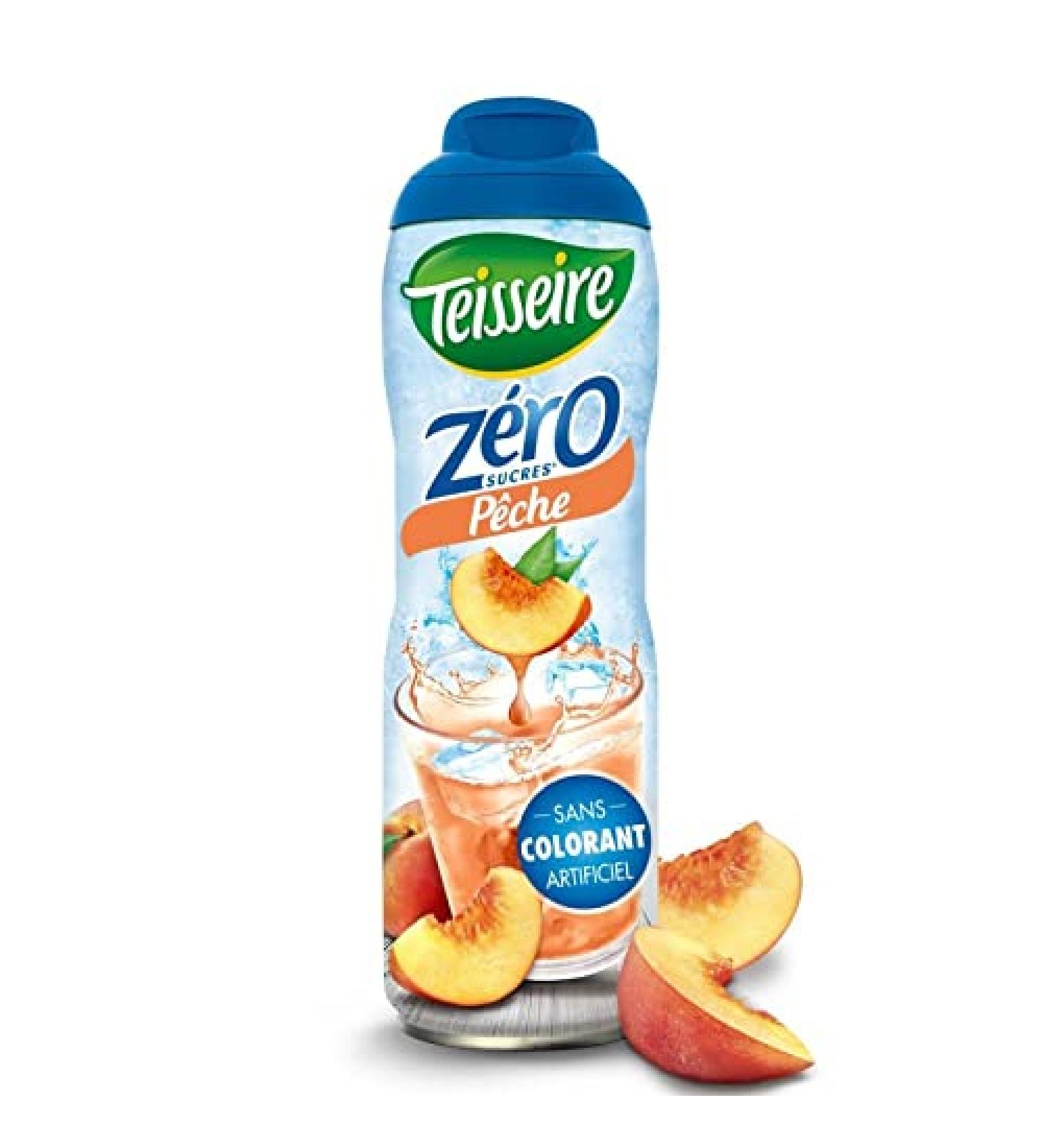 TEISSEIRE - Zero 0% Sugar Peach 60Cl - Pack of 4 - Buy Online on GoSupps.com