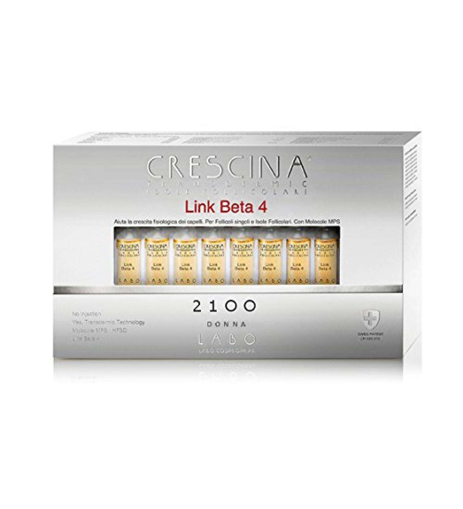 Labo Crescina Follicolare Islands Link BETA-4 Anti-Hair Loss 2100 Women 20 Ampoules