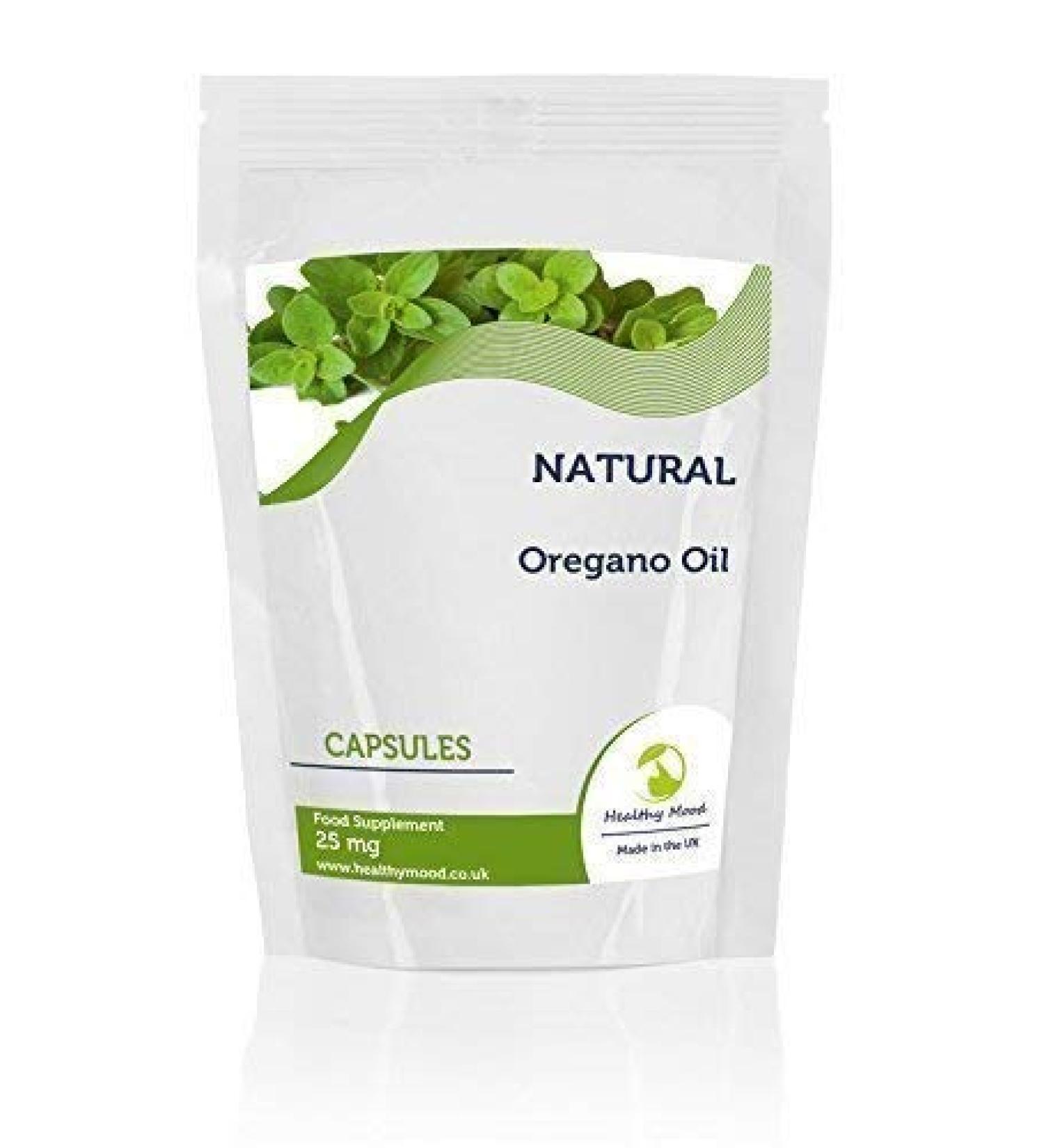 Oregano Essential Oil 25mg Food Supplement 250 Capsules Nutrition Supplements HEALTHY MOOD - Buy Online on GoSupps.com