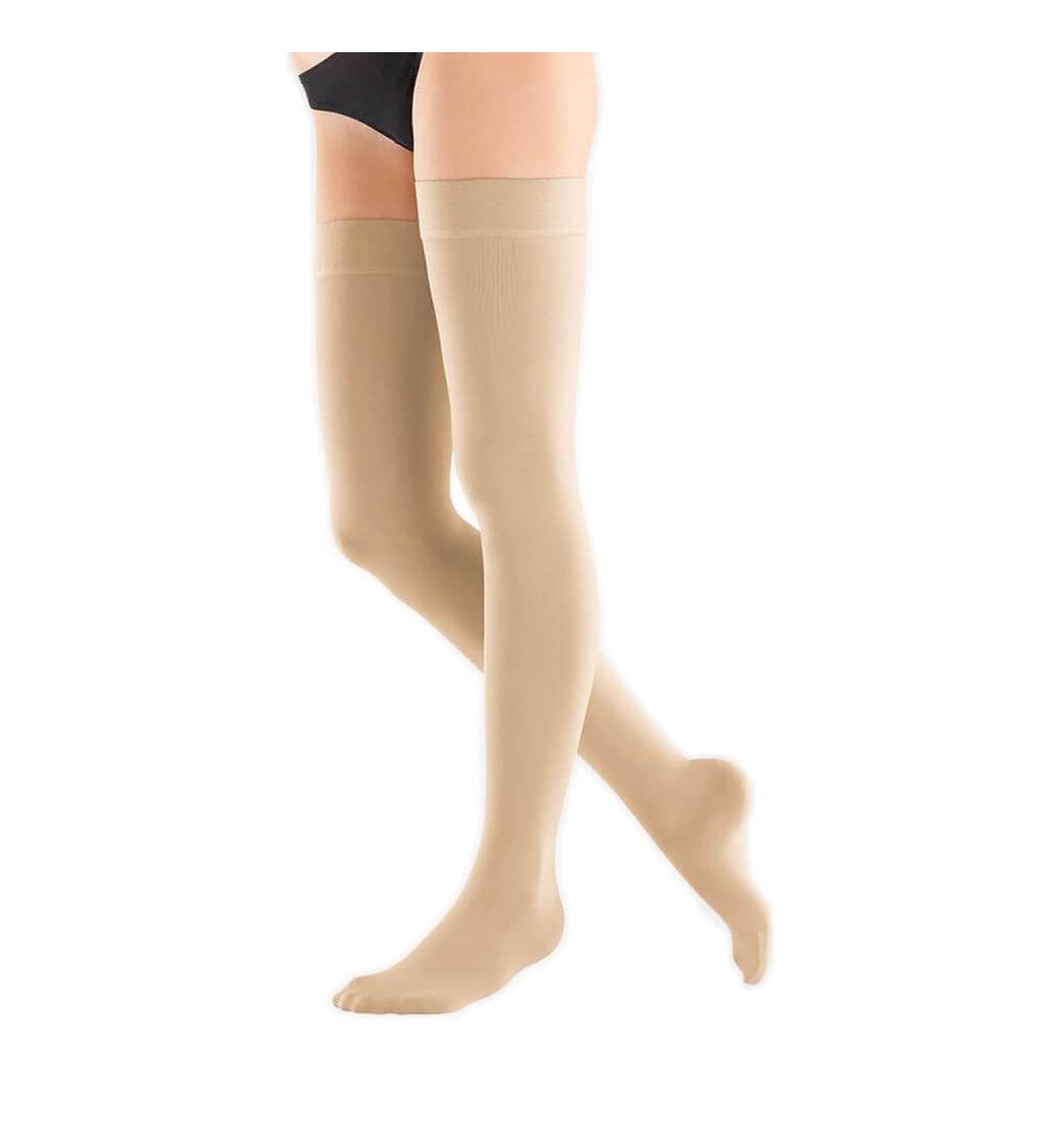 Bauerfeind VenoTrain soft AG CCL1 compression thigh stockings M normal cream long