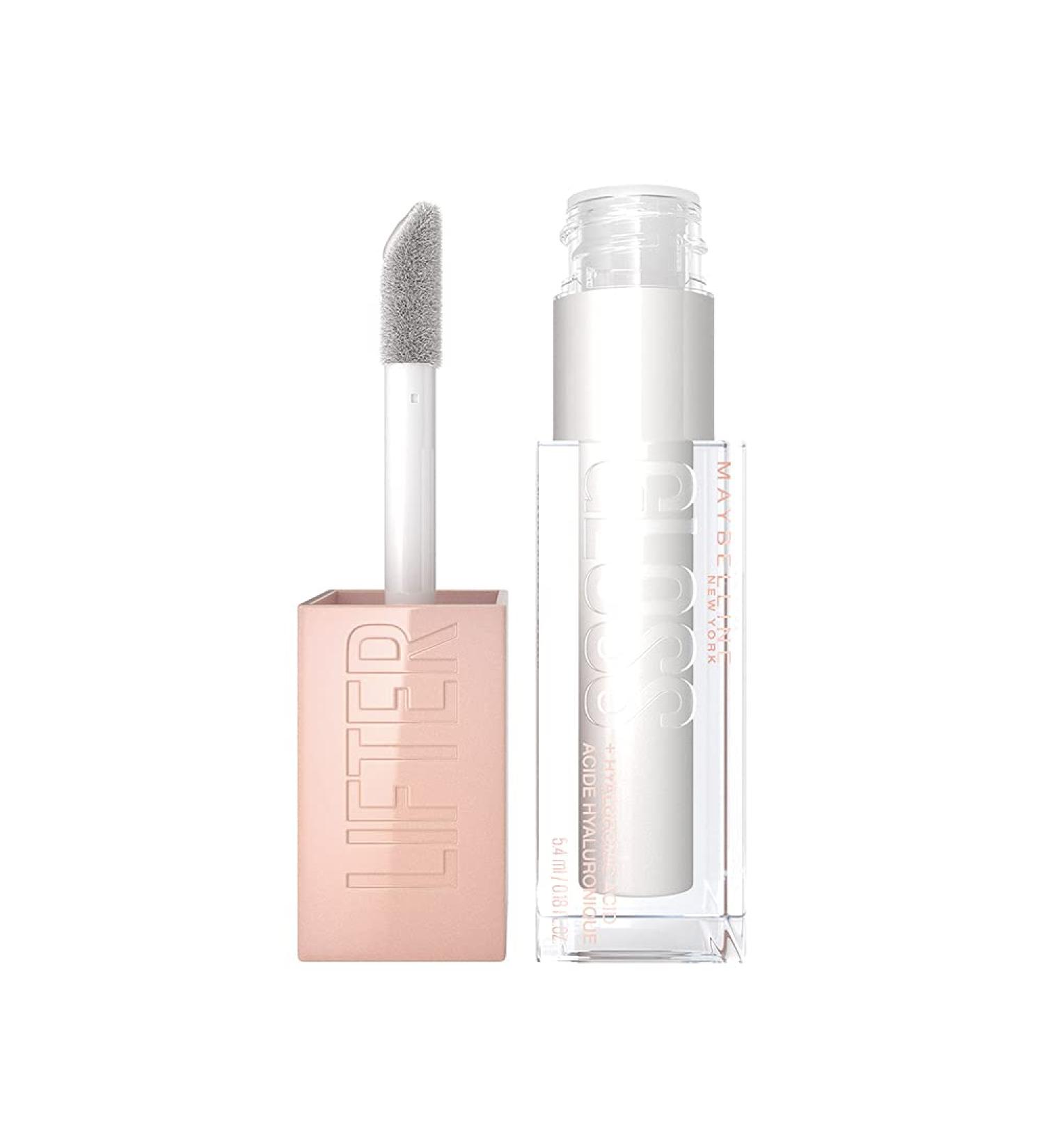 Maybelline Lifter Gloss Hydrating Lip Gloss with Hyaluronic Acid XL Wand - Silver Pearl Clear - Buy Online on GoSupps.com