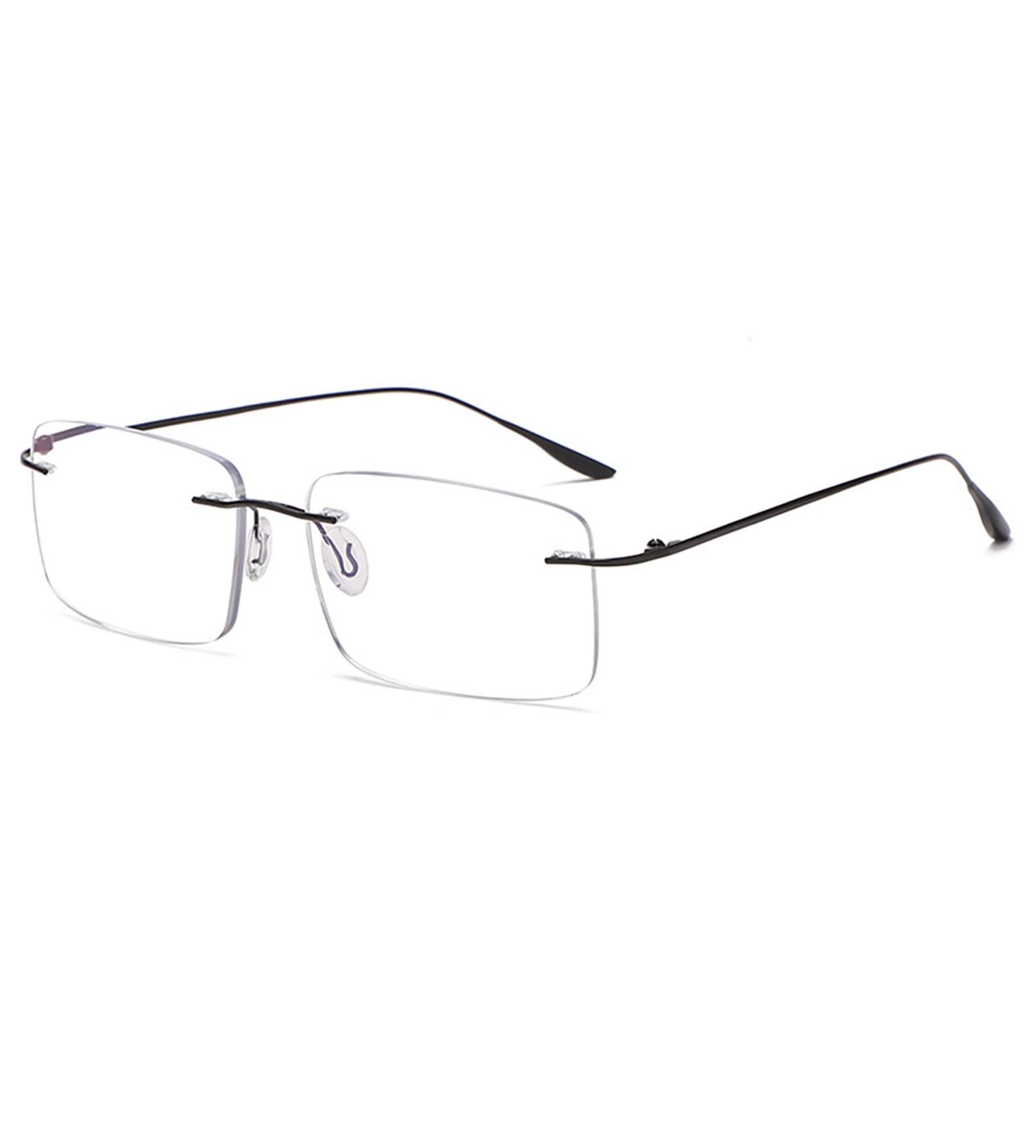 Shop Lanomi Fashion Rectangular Progressive Multifocal Reading Glasses - Men's & Women's Borderless Metal Blue Light Filter - Stylish Reading Aid - Buy Online on GoSupps.com