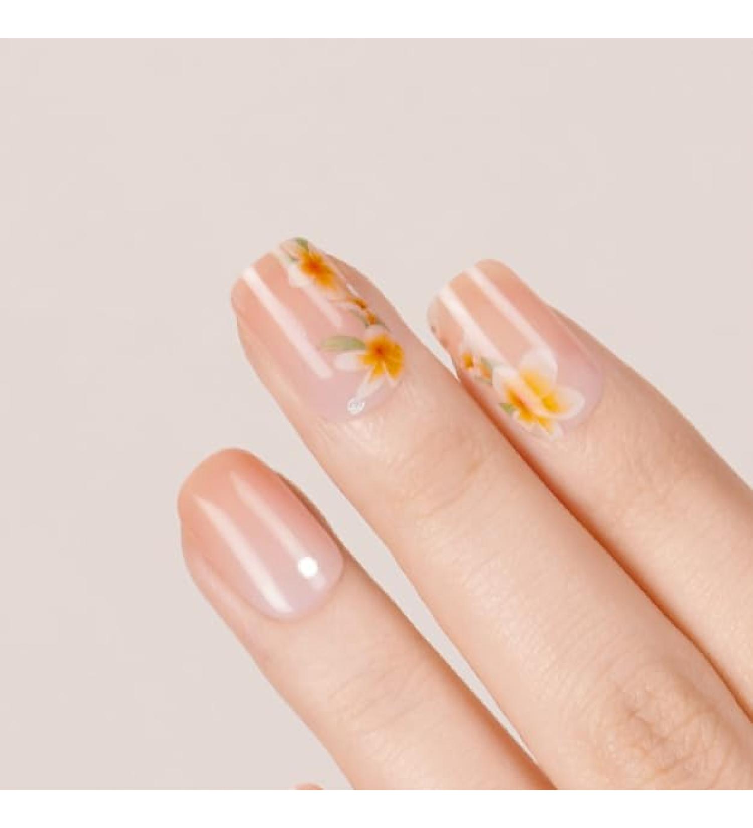 Danni & Toni Half Hardened Gel Nail Films - Full Bloom Spring Flower Glossy UV Nail Foil Stickers | Self-Adhesive Wraps for Stunning Nail Designs - 28 Pack - Buy Online on GoSupps.com