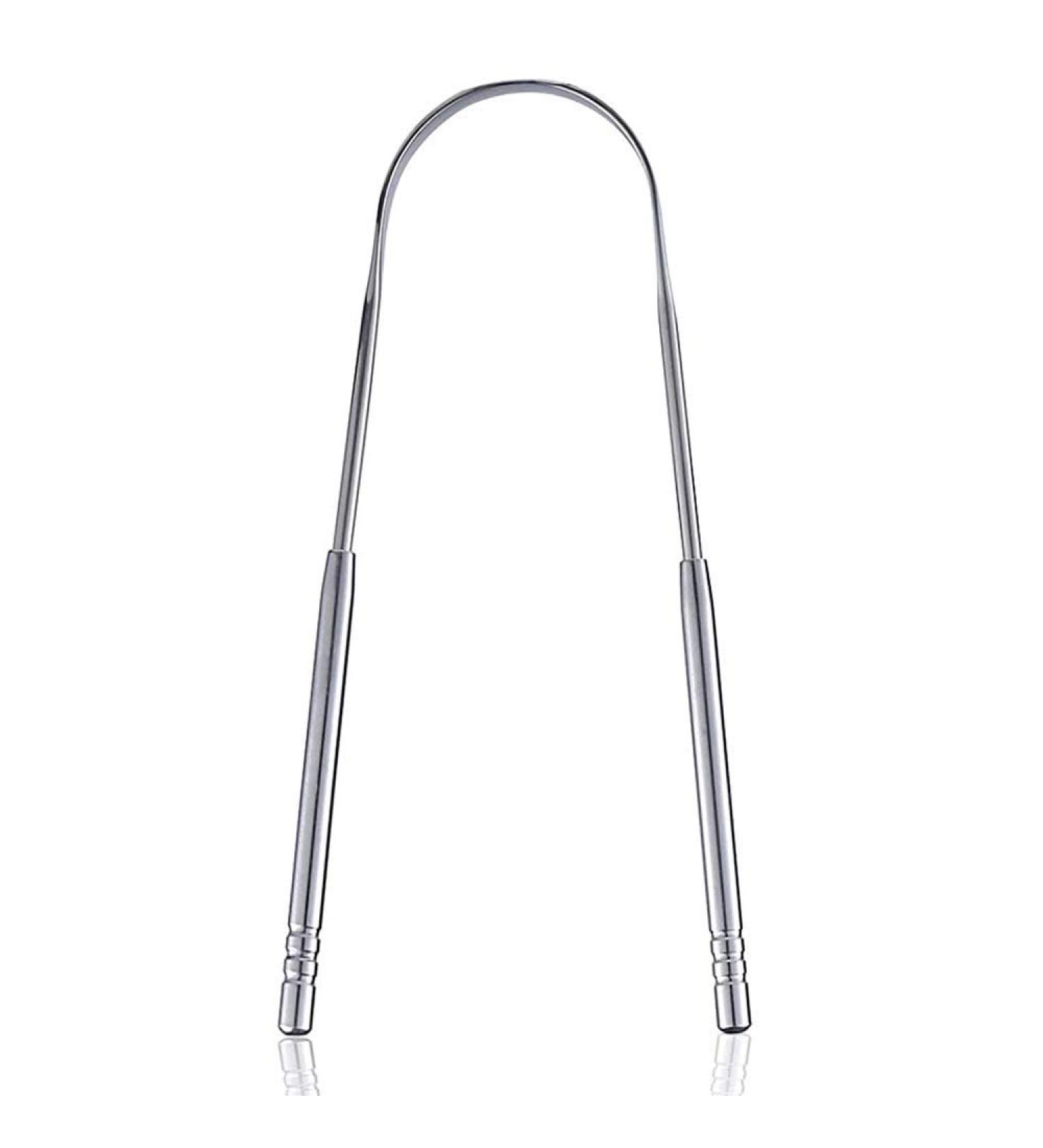 Stainless Steel Tongue Scraper for Fresh Breath and Restored Taste - U-Shape Design - Buy Online on GoSupps.com